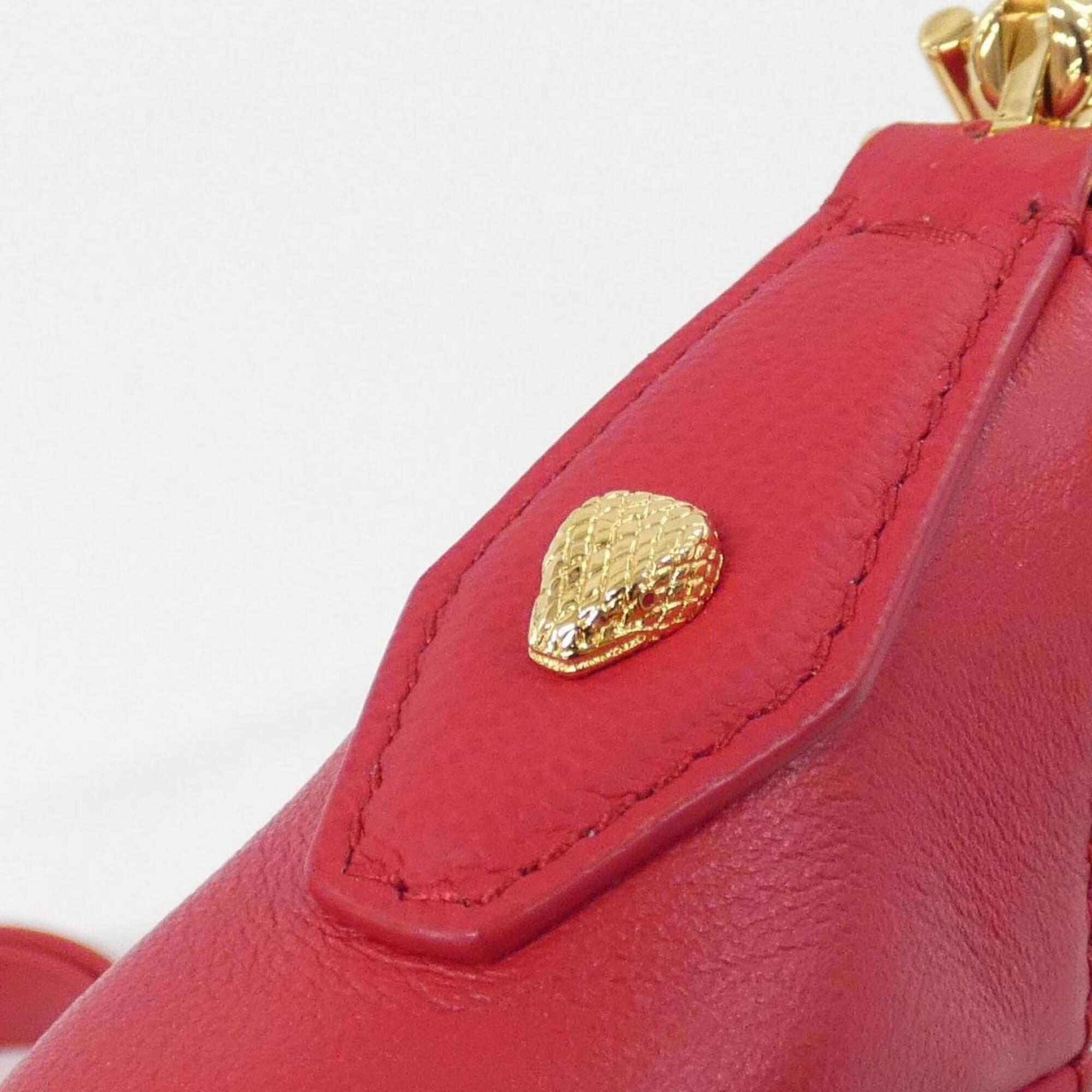 Bvlgari Red Color Leather Shoulder Bag (Pre-Owned)