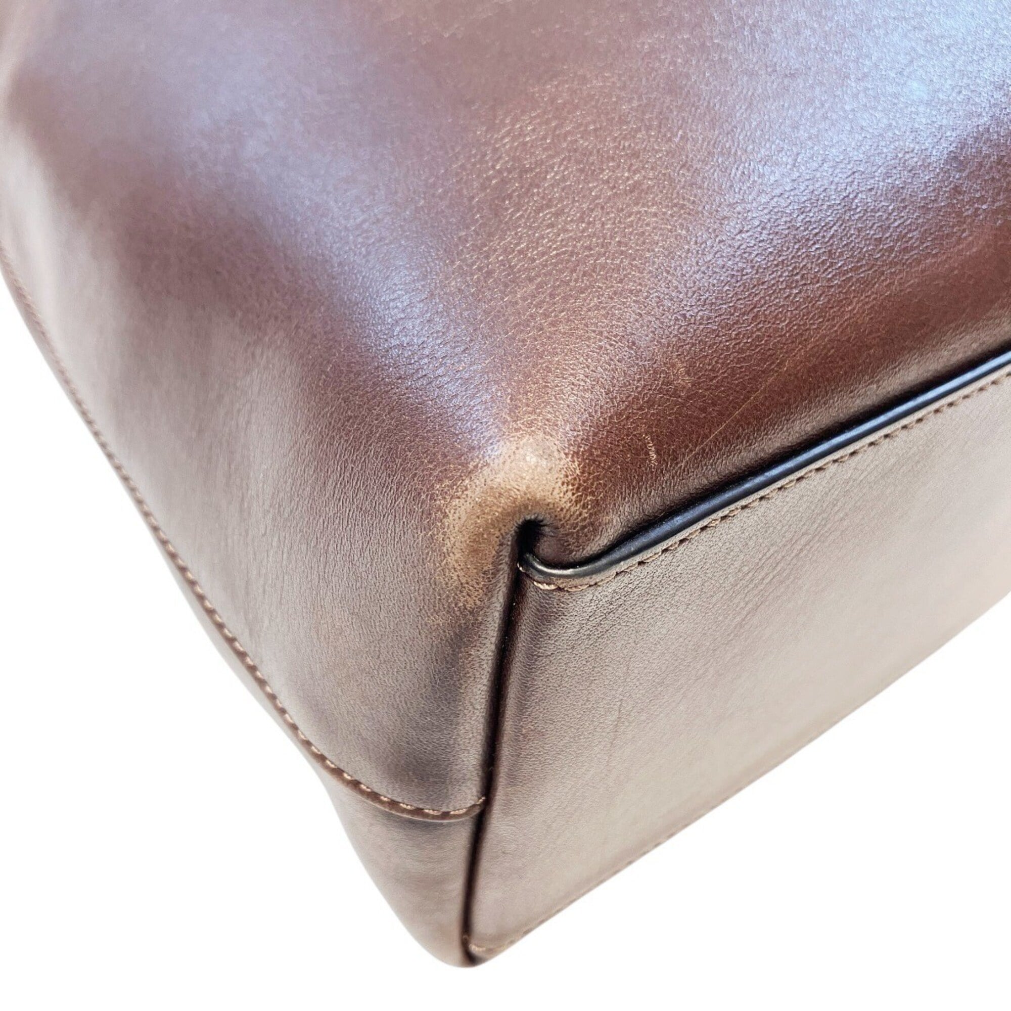 Coach Brown Leather Shoulder Bag (Pre-Owned)