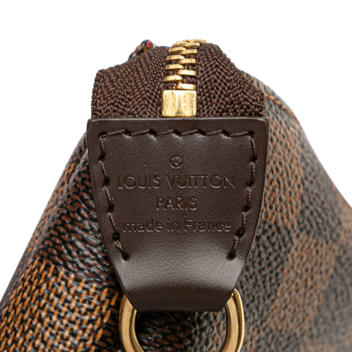 Louis Vuitton Damier Brown Red Color Pvc Leather Handbag Pochette (Pre-Owned)