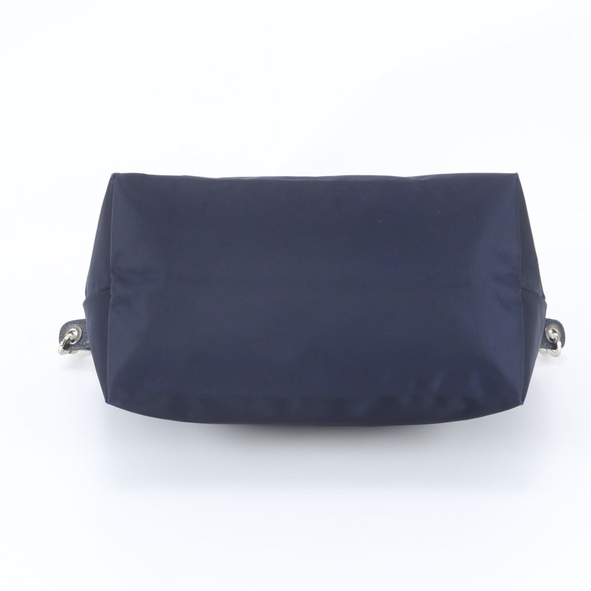 Longchamp Navy Leather Nylon Crossbody Bag Handbag Shoulder Bag Tote Bag (Pre-Owned)
