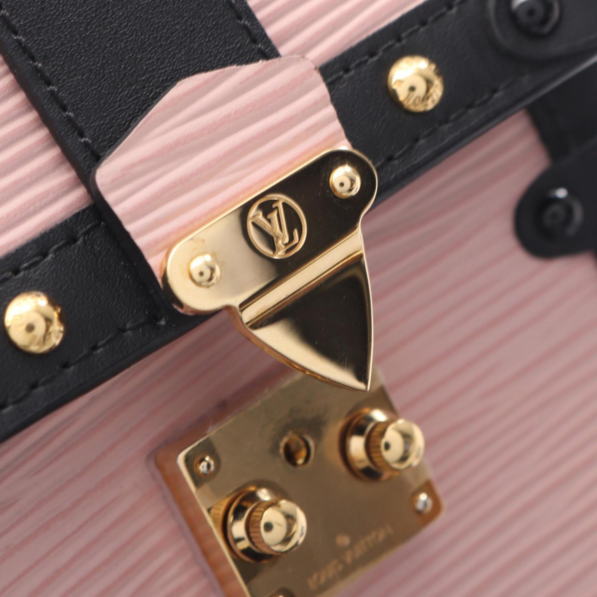 Louis Vuitton Black Brown Leather Handbag Pochette Shoulder Bag (Pre-Owned)