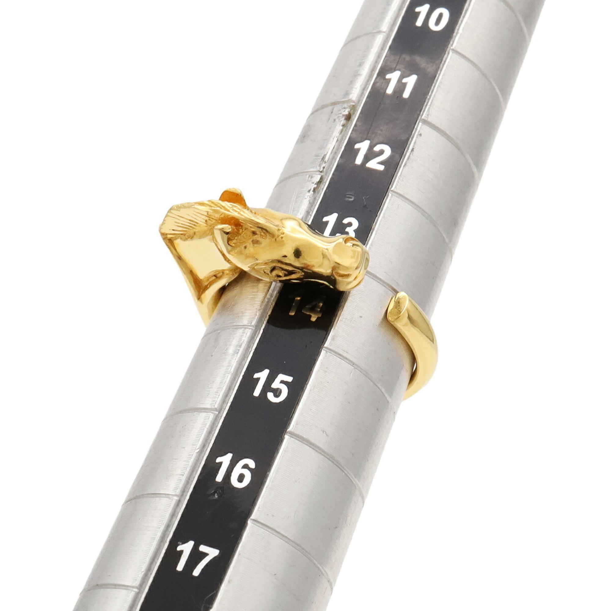 Hermes Gold Gold Plating Band Ring (Pre-Owned)