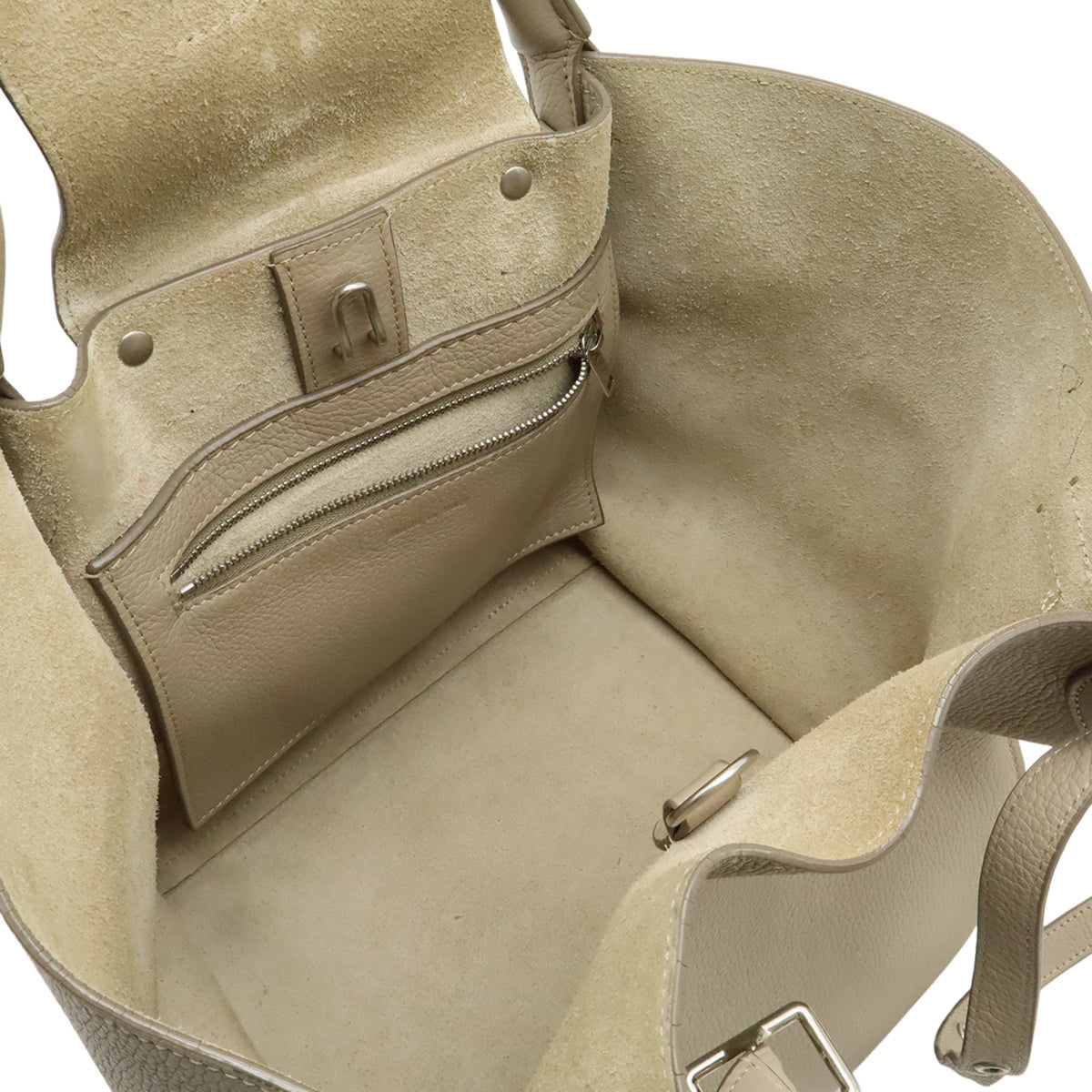 Celine Grayish Leather Handbag Shoulder Bag (Pre-Owned)