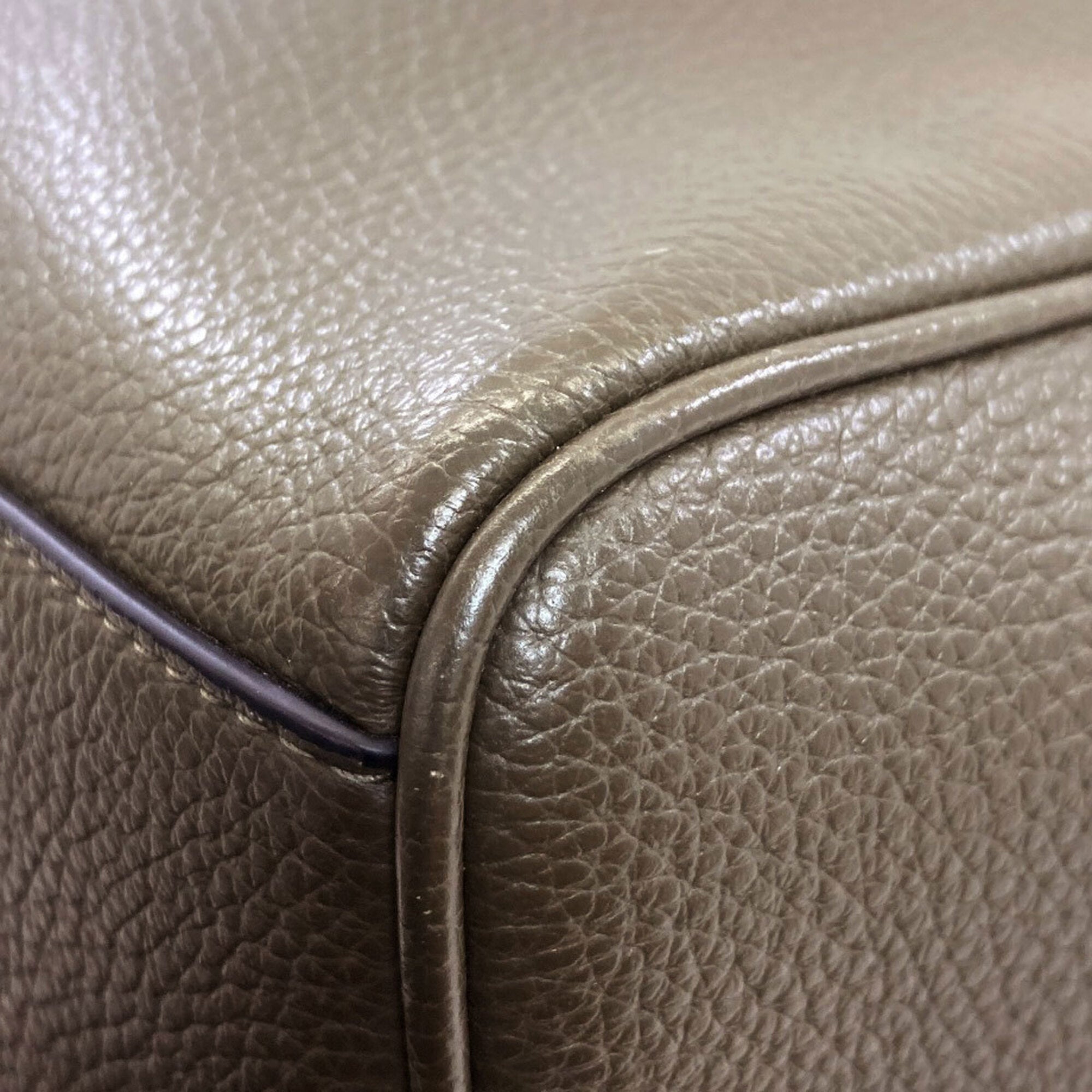 Coach Khaki Leather Backpack (Pre-Owned)