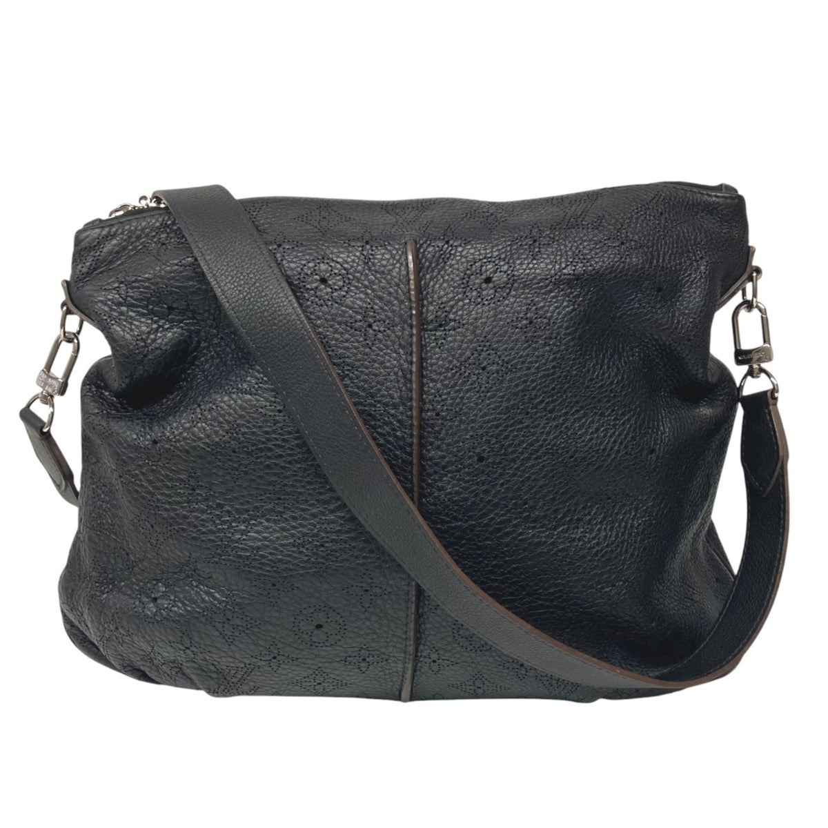 Louis Vuitton Mahina Black Leather Shoulder Bag (Pre-Owned)