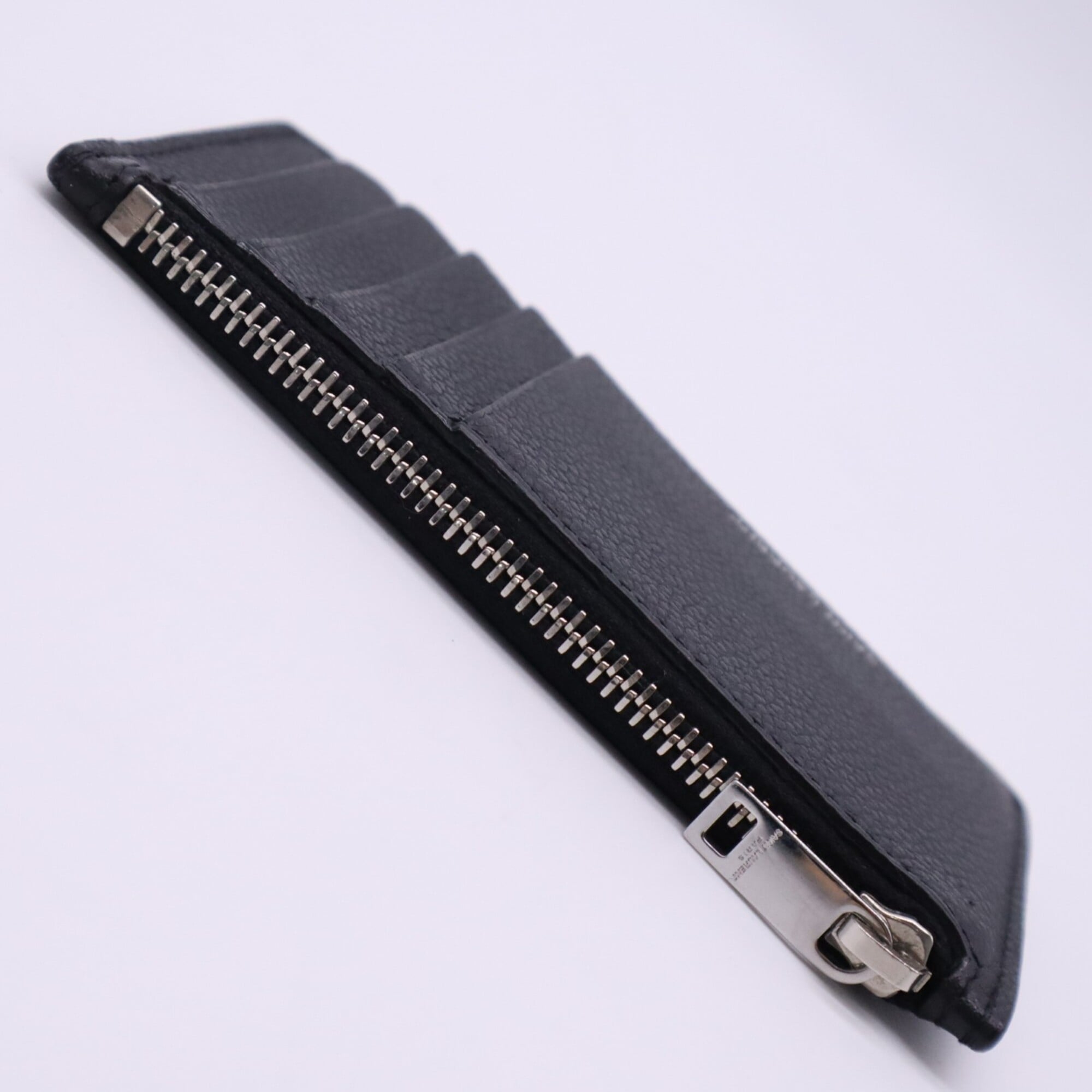 Yves Saint Laurent Black Leather Coin Purse/Coin Case (Pre-Owned)