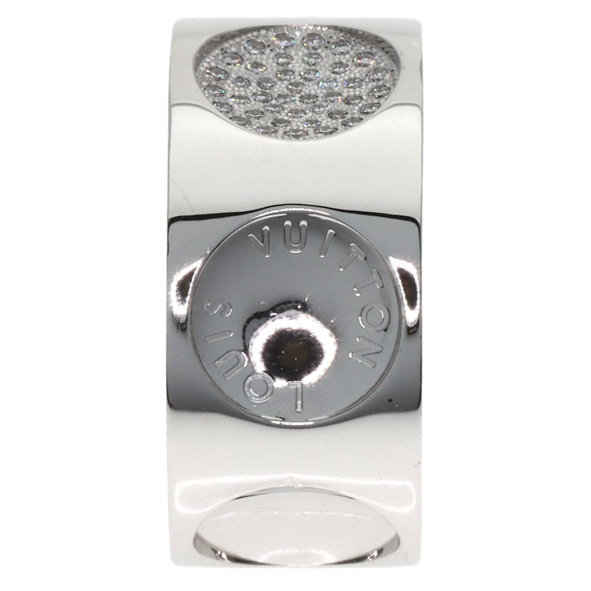 Louis Vuitton White Gold White Gold (18K) Band Ring (Pre-Owned)