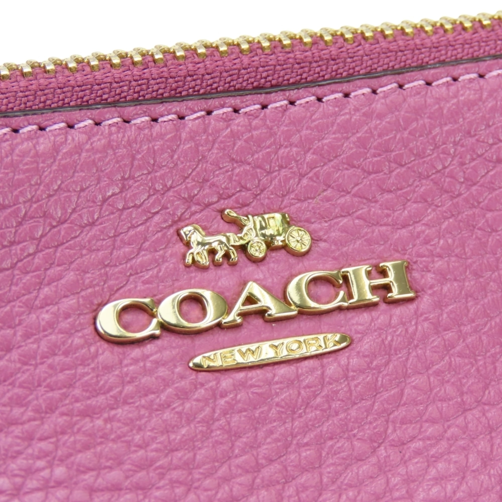 Coach Pink Purple Leather Shoulder Bag (Pre-Owned)