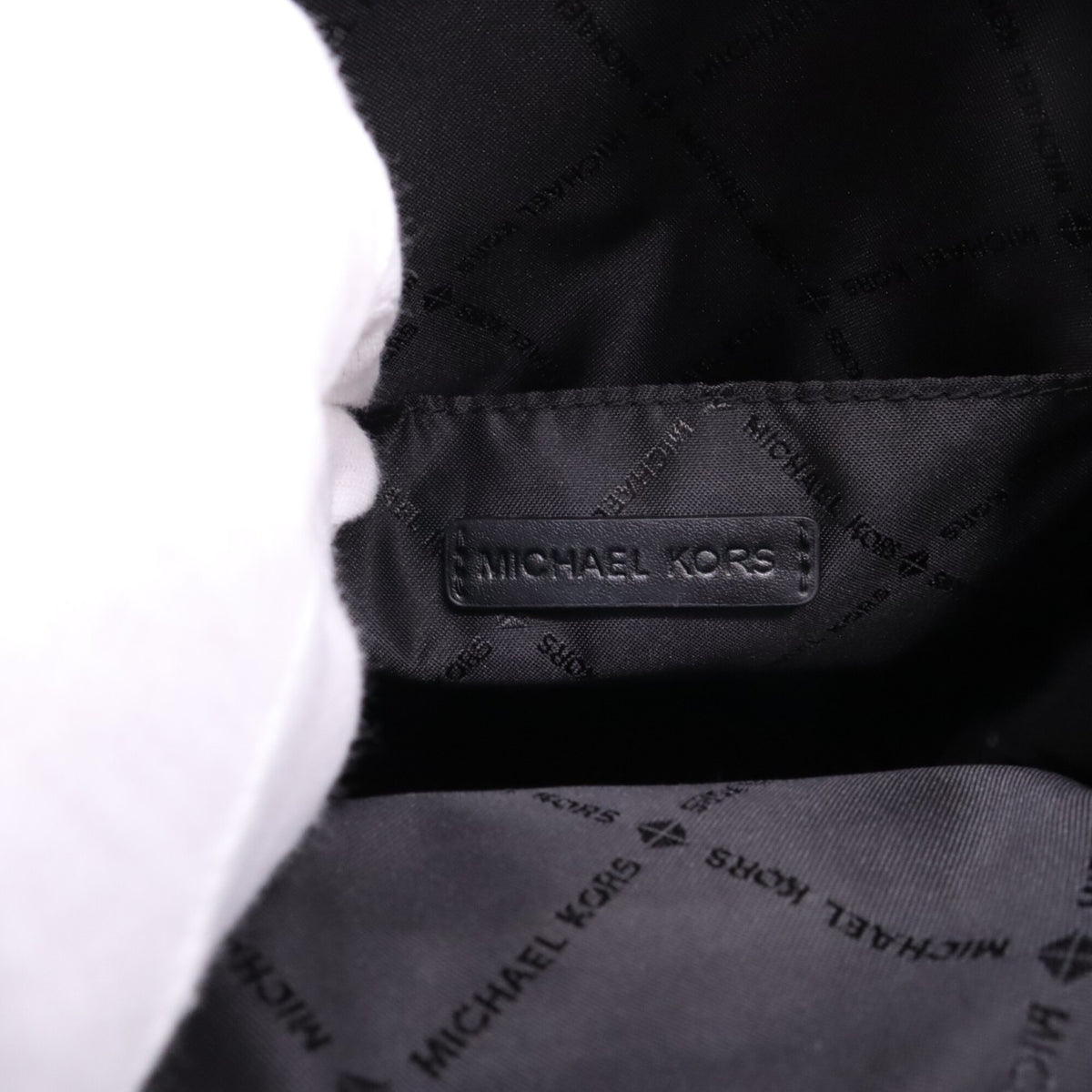Michael Kors Black Gray Coated Canvas Shoulder Bag (Pre-Owned)