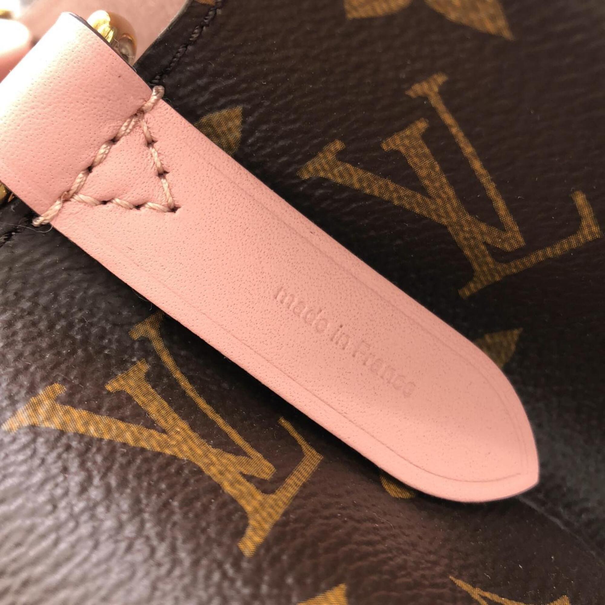 Louis Vuitton Marron Rose Poudre Coated Canvas Shoulder Bag (Pre-Owned)