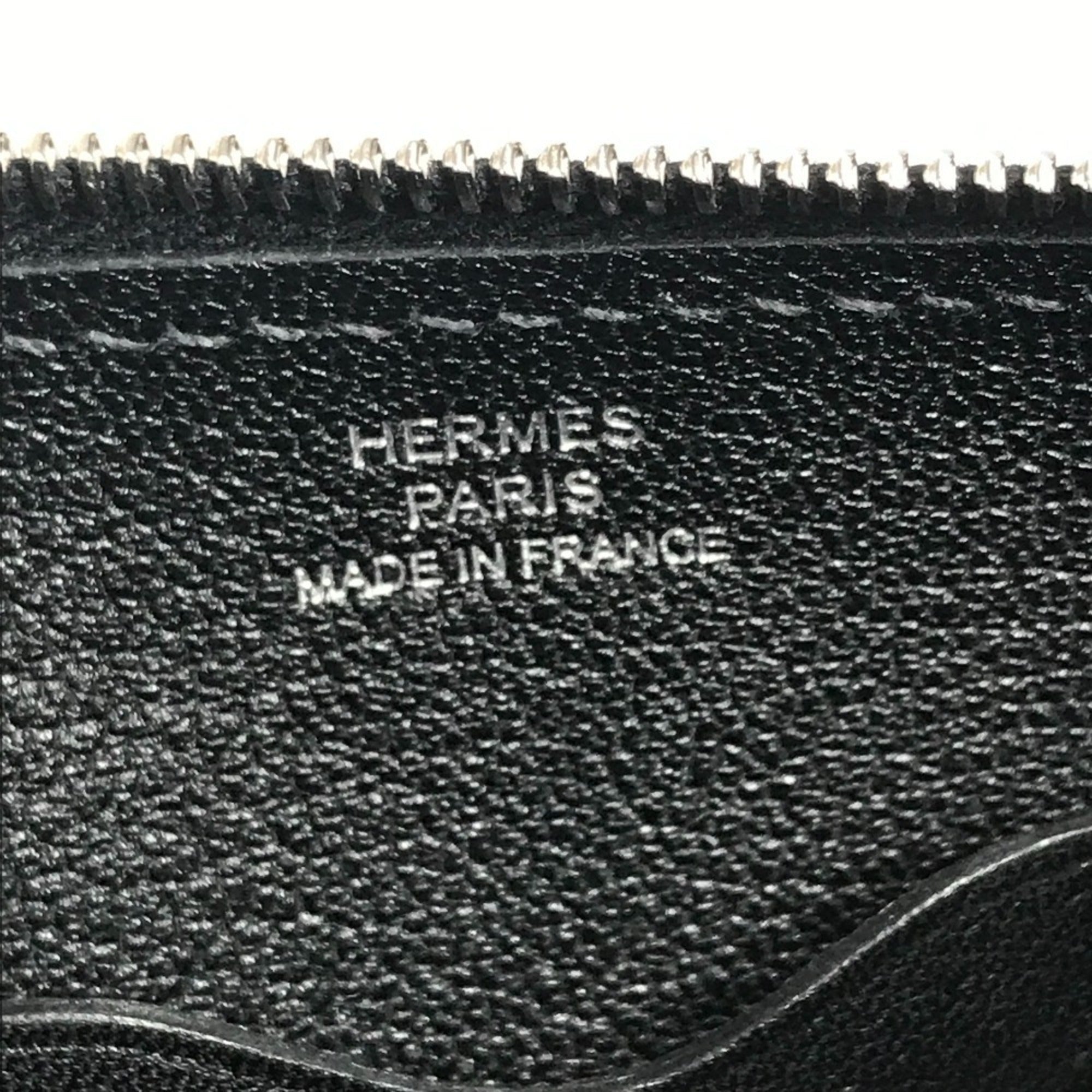 Hermes Black Leather Handbag Pouch Shoulder Bag (Pre-Owned)