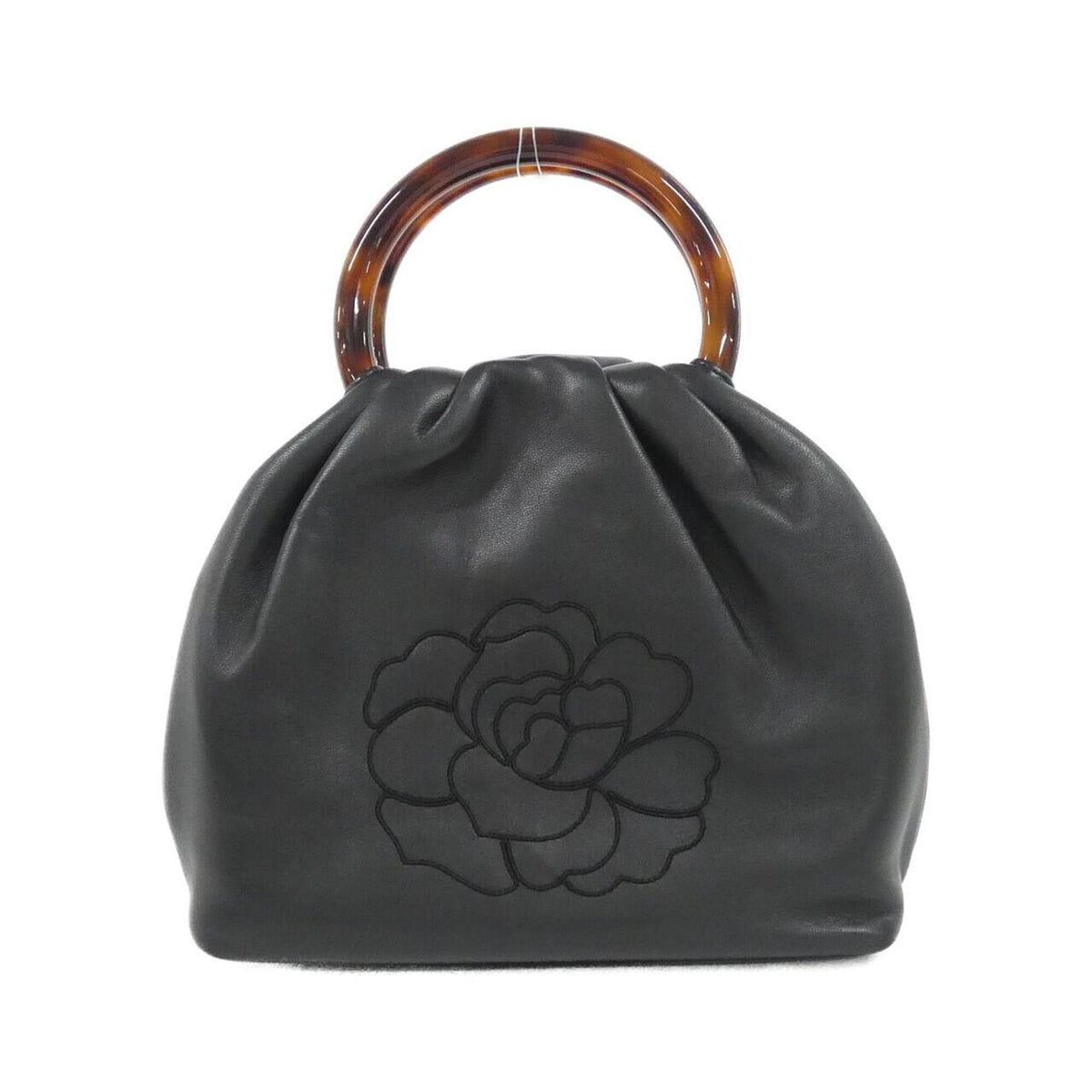 Chanel Black Leather Handbag (Pre-Owned)