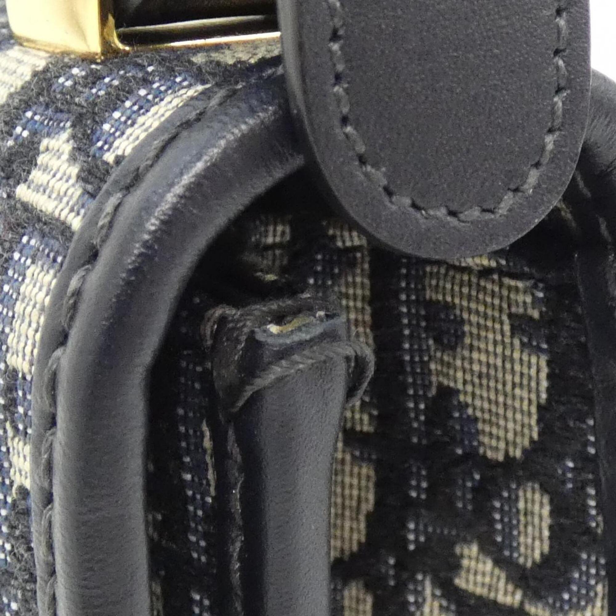 Christian Dior Blue Canvas Shoulder Bag (Pre-Owned)