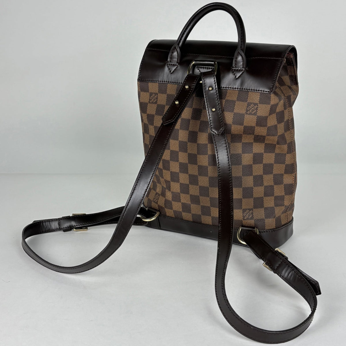 Louis Vuitton Damier Brown Damier Canvas Backpack (Pre-Owned)