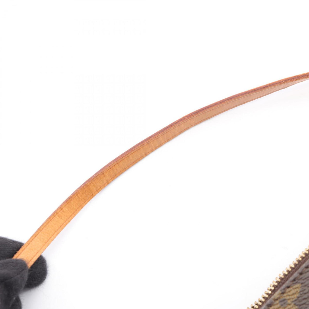 Louis Vuitton Brown Khaki Coated Canvas Leather Handbag Pochette (Pre-Owned)