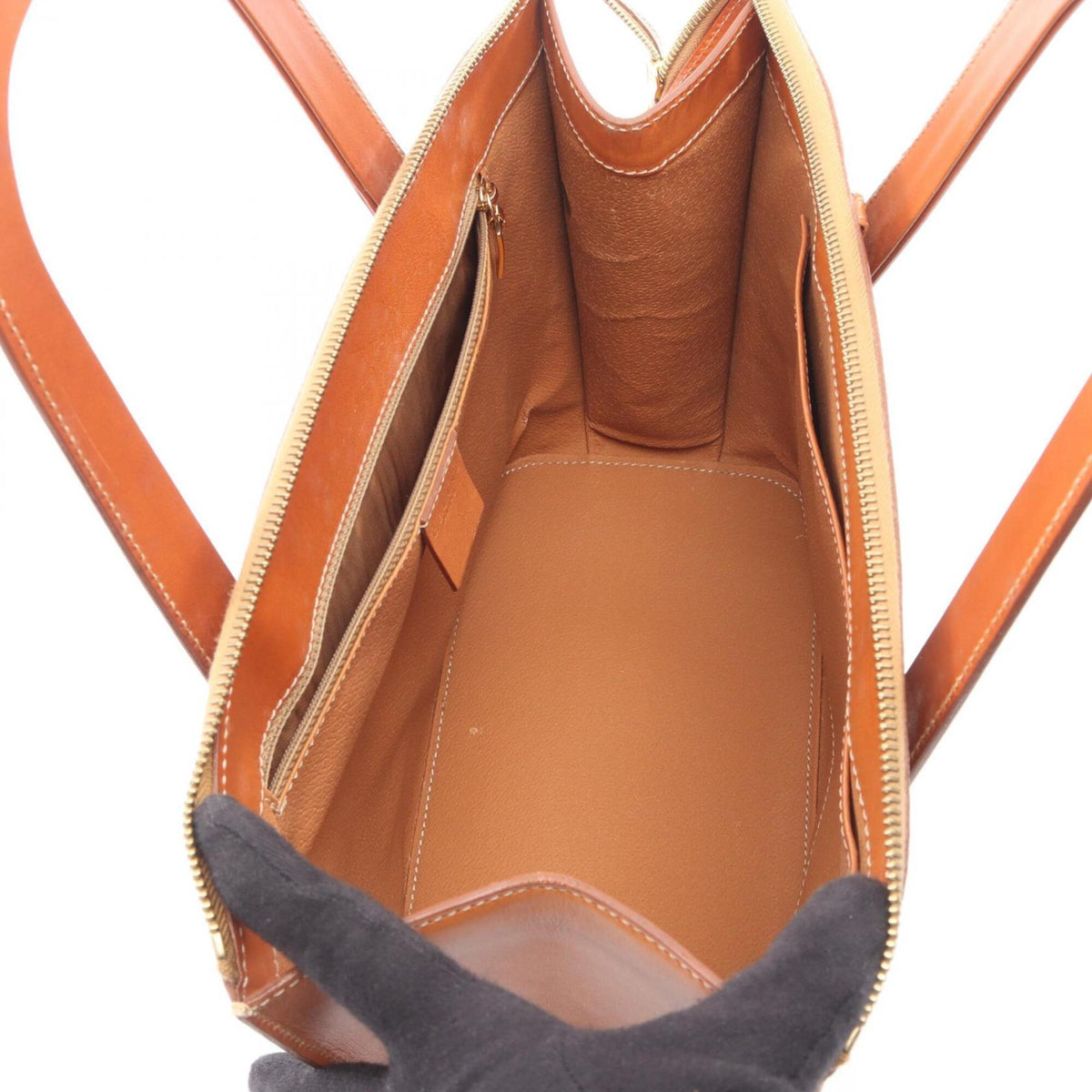 Celine Brown Coated Canvas Leather Handbag Tote Bag (Pre-Owned)