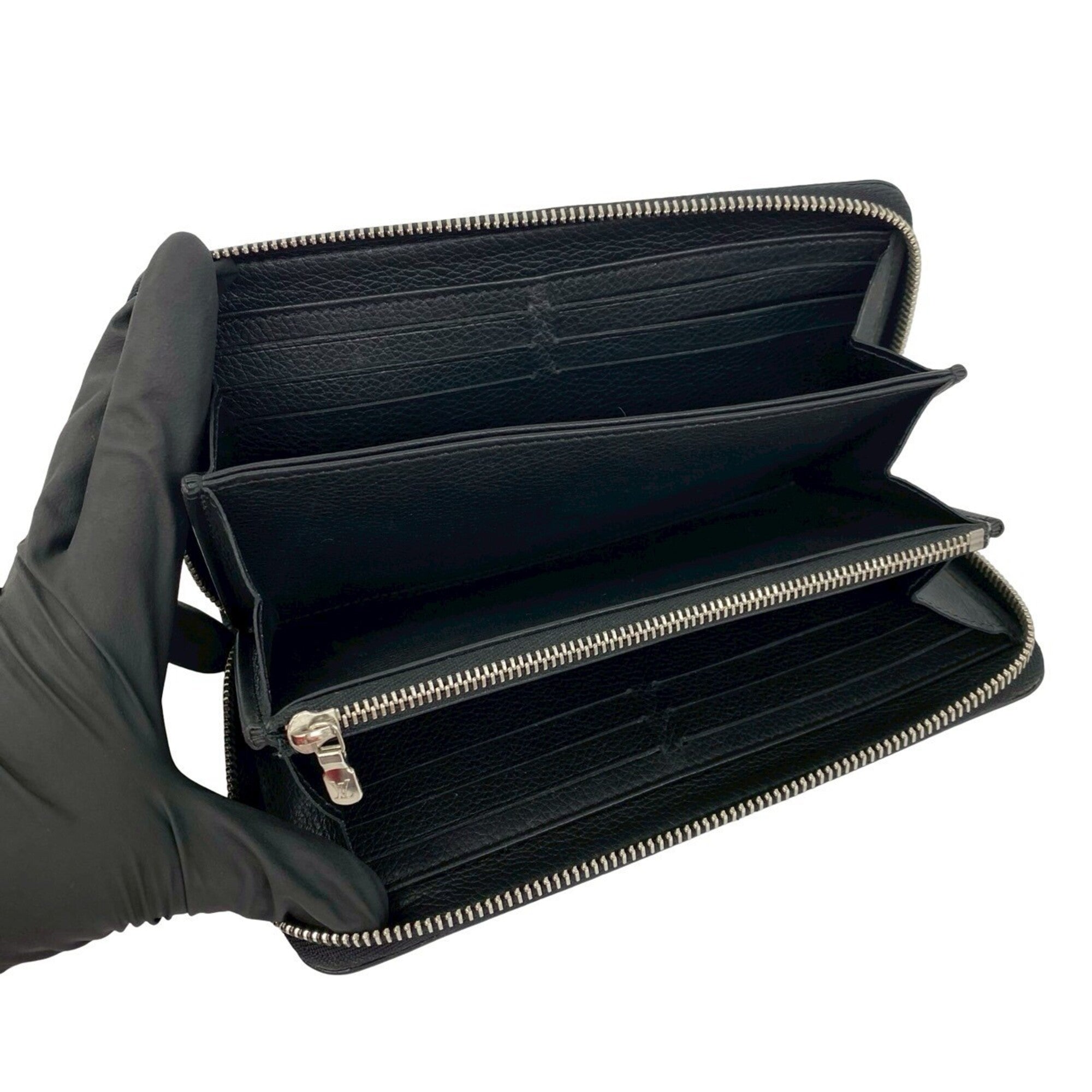 Louis Vuitton Black Leather Long Bill Wallet (Bi-Fold) (Pre-Owned)