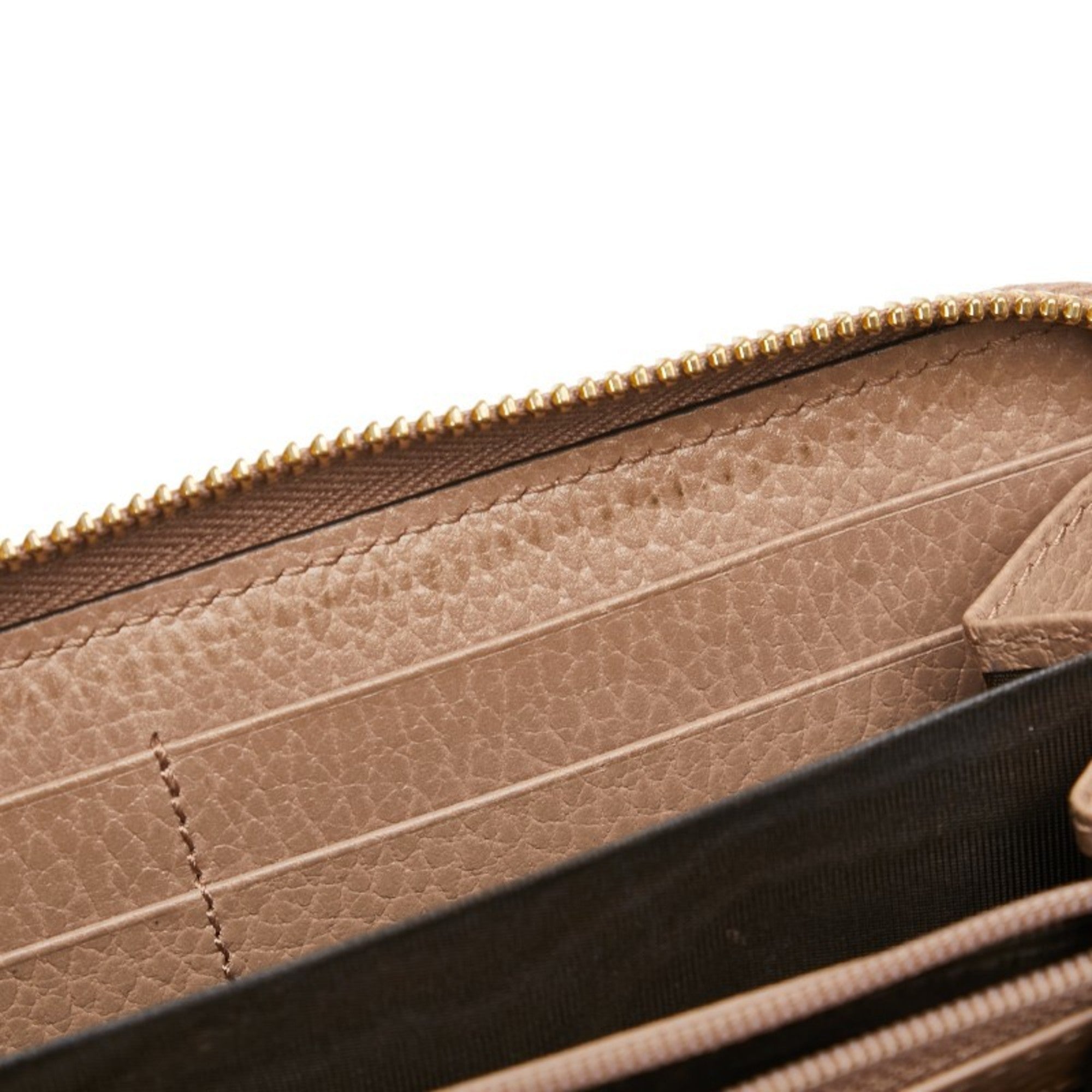 Gucci Beige Pvc Leather Long Wallet (Bi-Fold) (Pre-Owned)