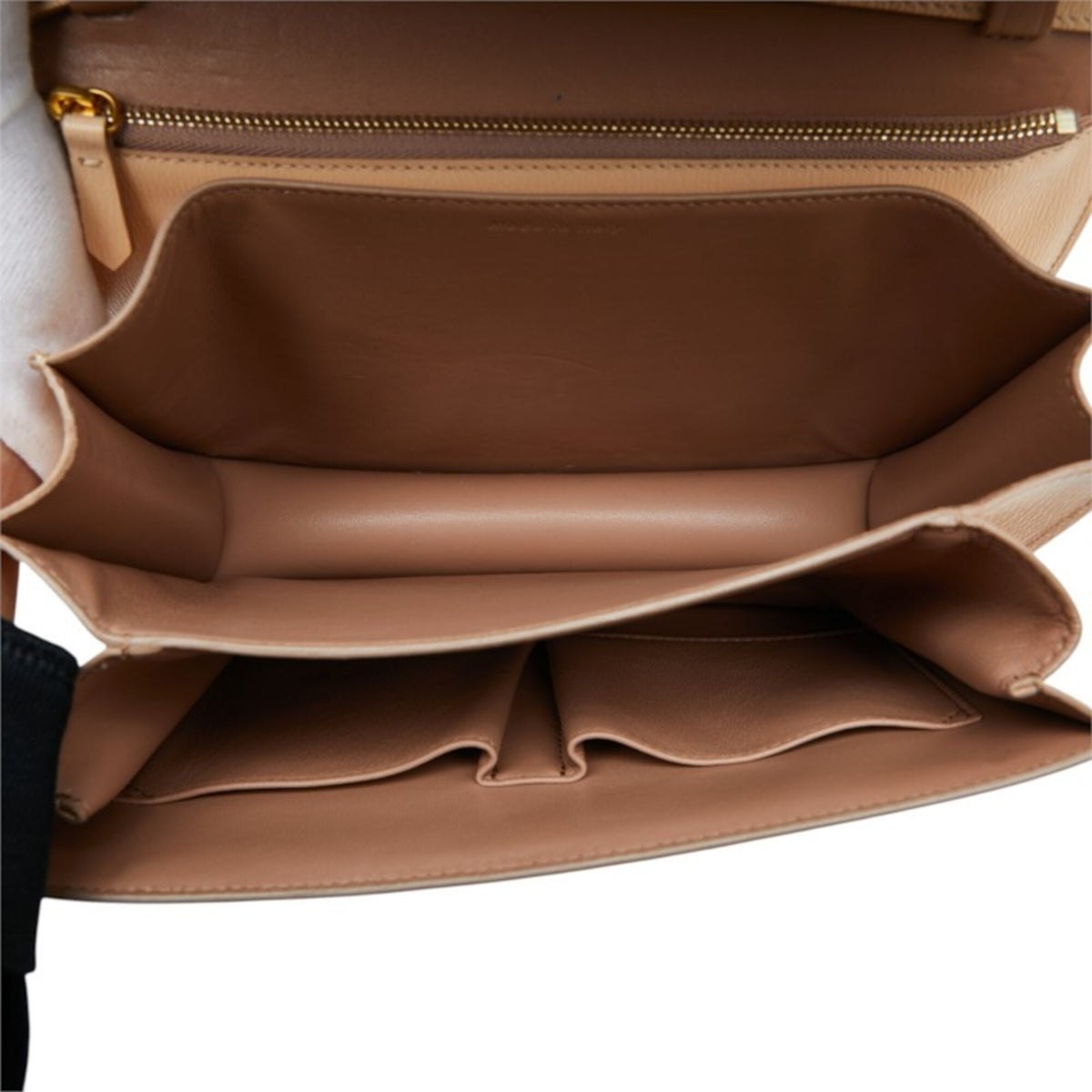 Celine Beige Leather Shoulder Bag (Pre-Owned)