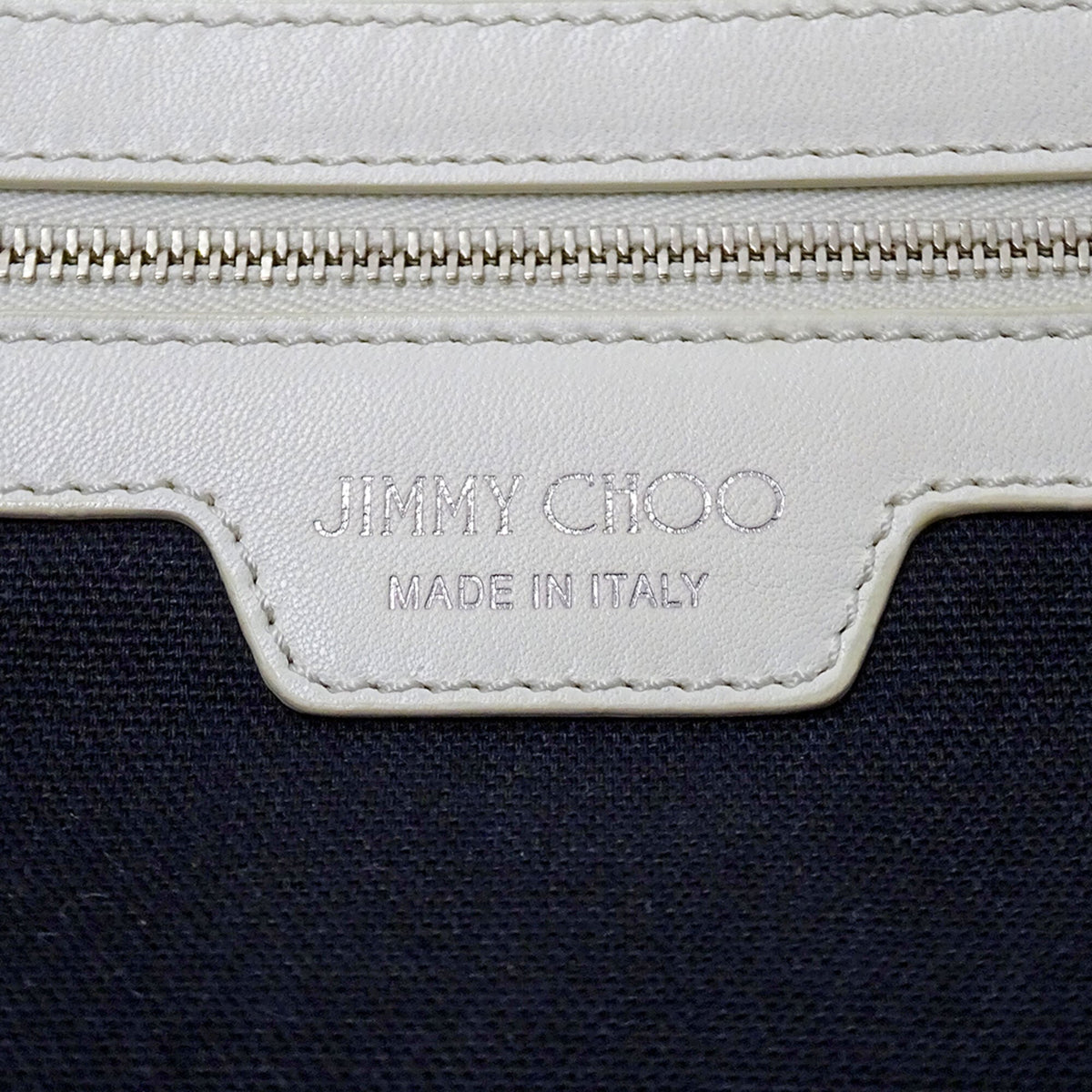 Jimmy Choo White Leather Handbag Tote Bag (Pre-Owned)