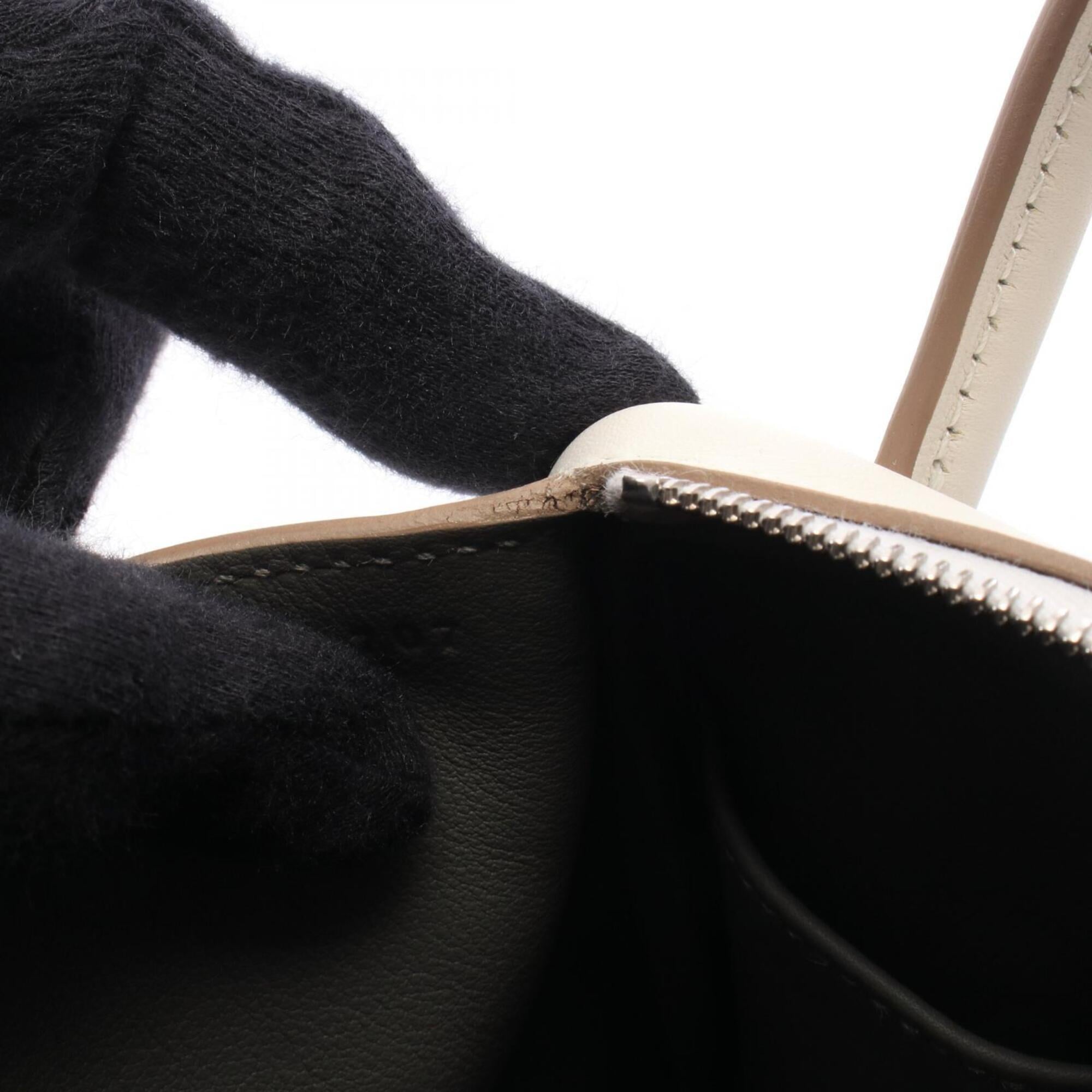 Hermes Gray Swift Leather Leather Handbag Shoulder Bag (Pre-Owned)