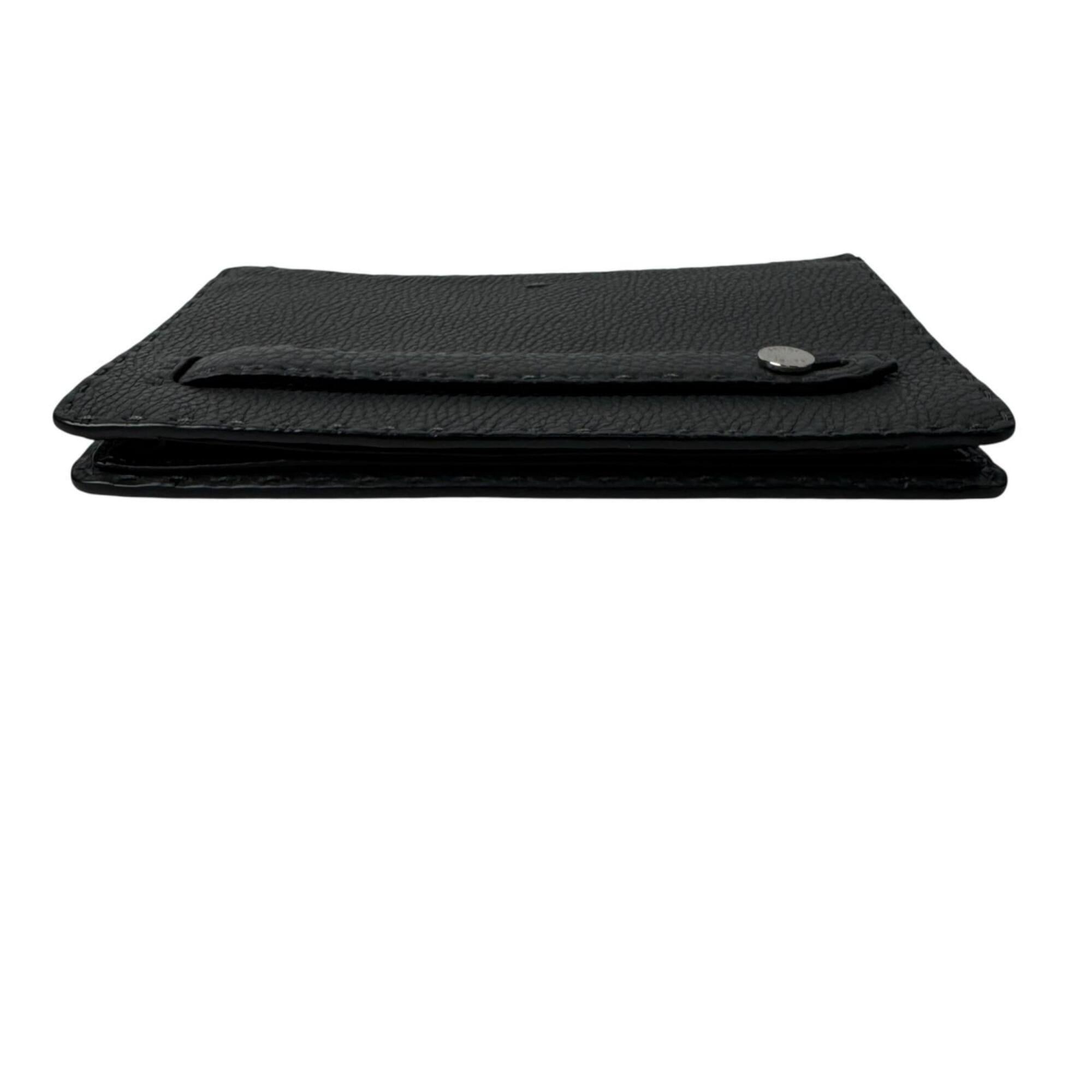 Fendi Dark Gray Leather Clutch Bag (Pre-Owned)