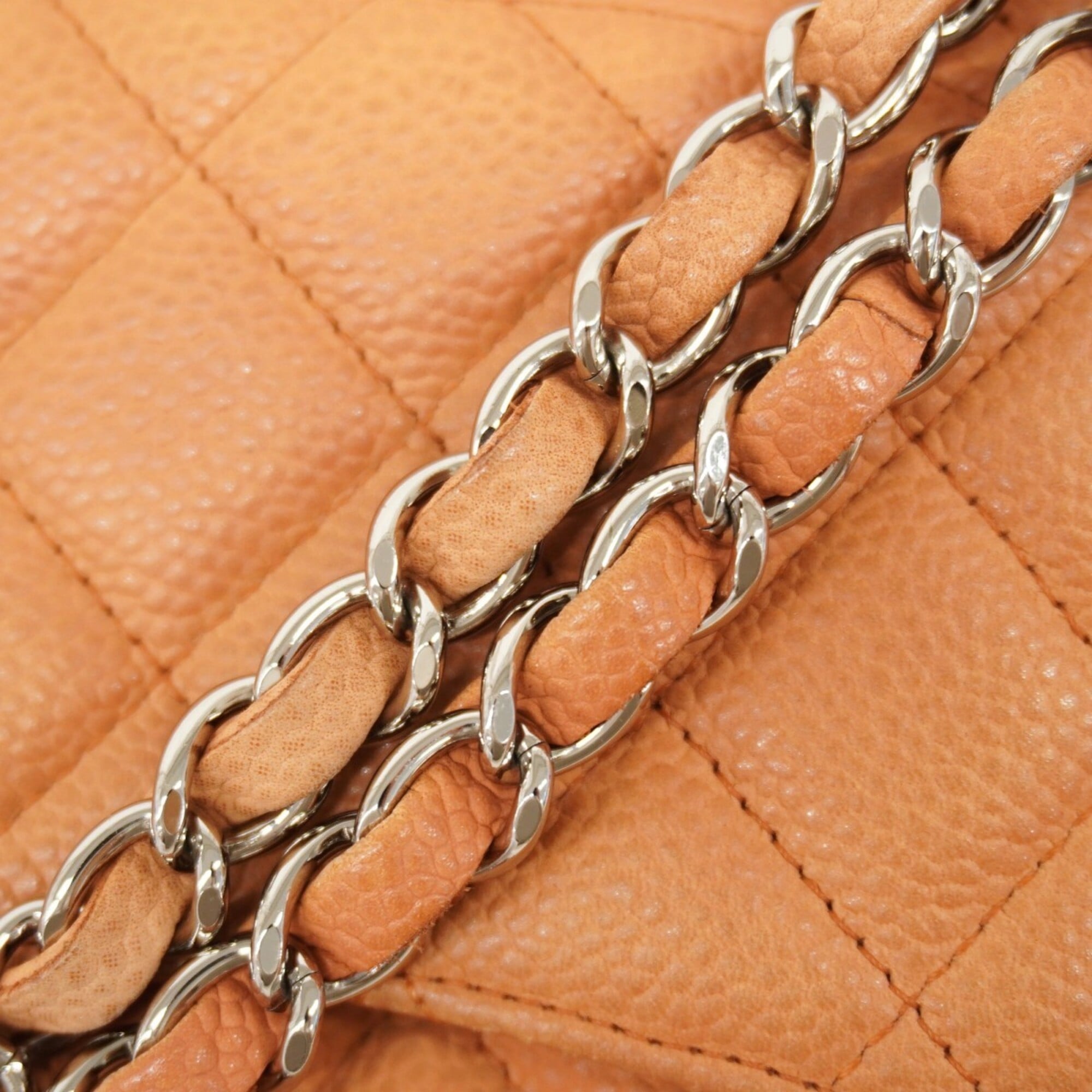 Chanel Brown Grained Calfskin Shoulder Bag (Pre-Owned)