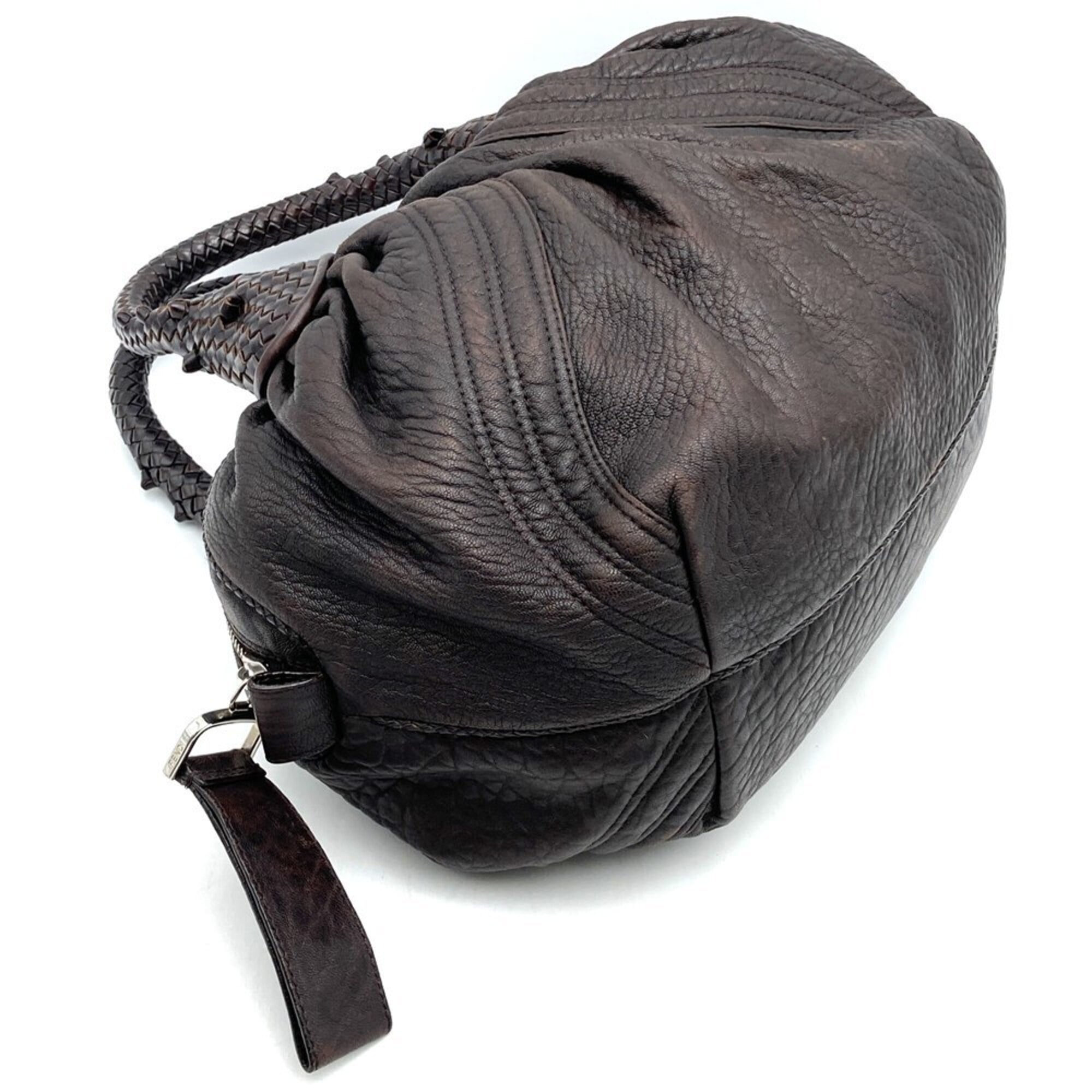 Fendi Spy Brown Leather Handbag (Pre-Owned)