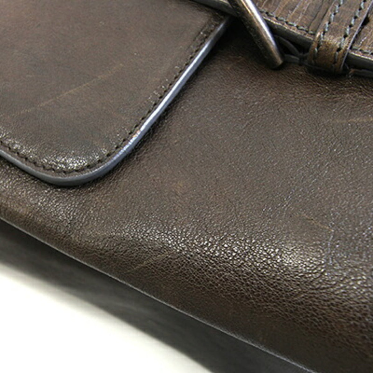 Dolce & Gabbana Dark Brown Leather Shoulder Bag (Pre-Owned)