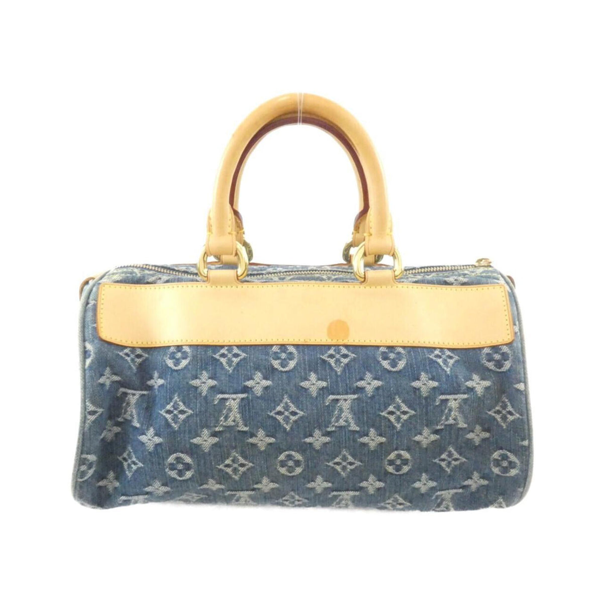 Louis Vuitton Blue Monogram Monogram Denim Denim Canvas Boston Bag (Pre-Owned)