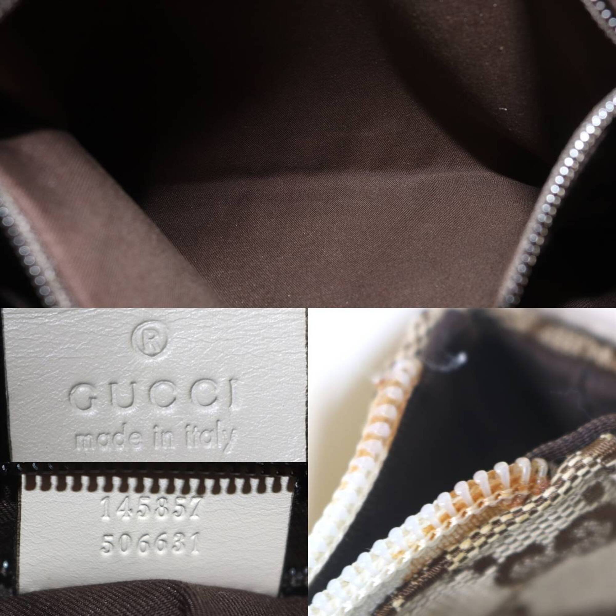 Gucci Gg Canvas Beige Off-White Gg Canvas Shoulder Bag (Pre-Owned)