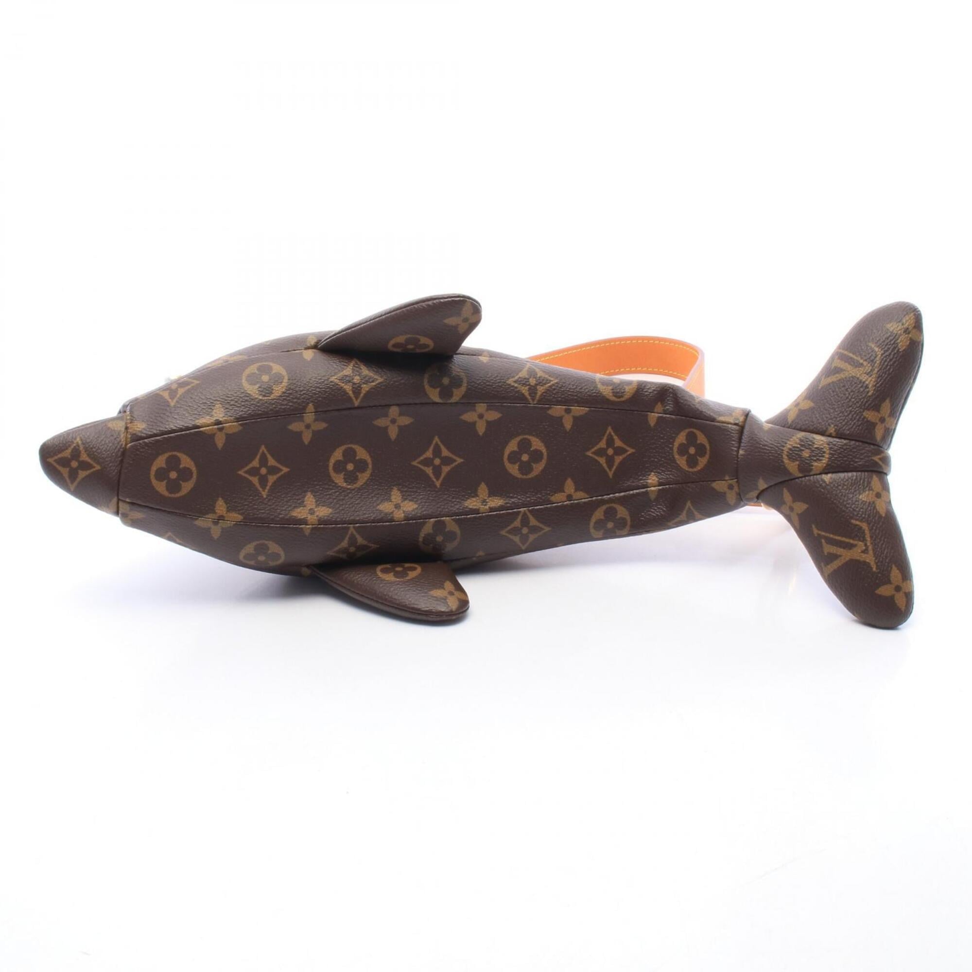 Louis Vuitton Brown Monogram Leather Handbag Shoulder Bag (Pre-Owned)
