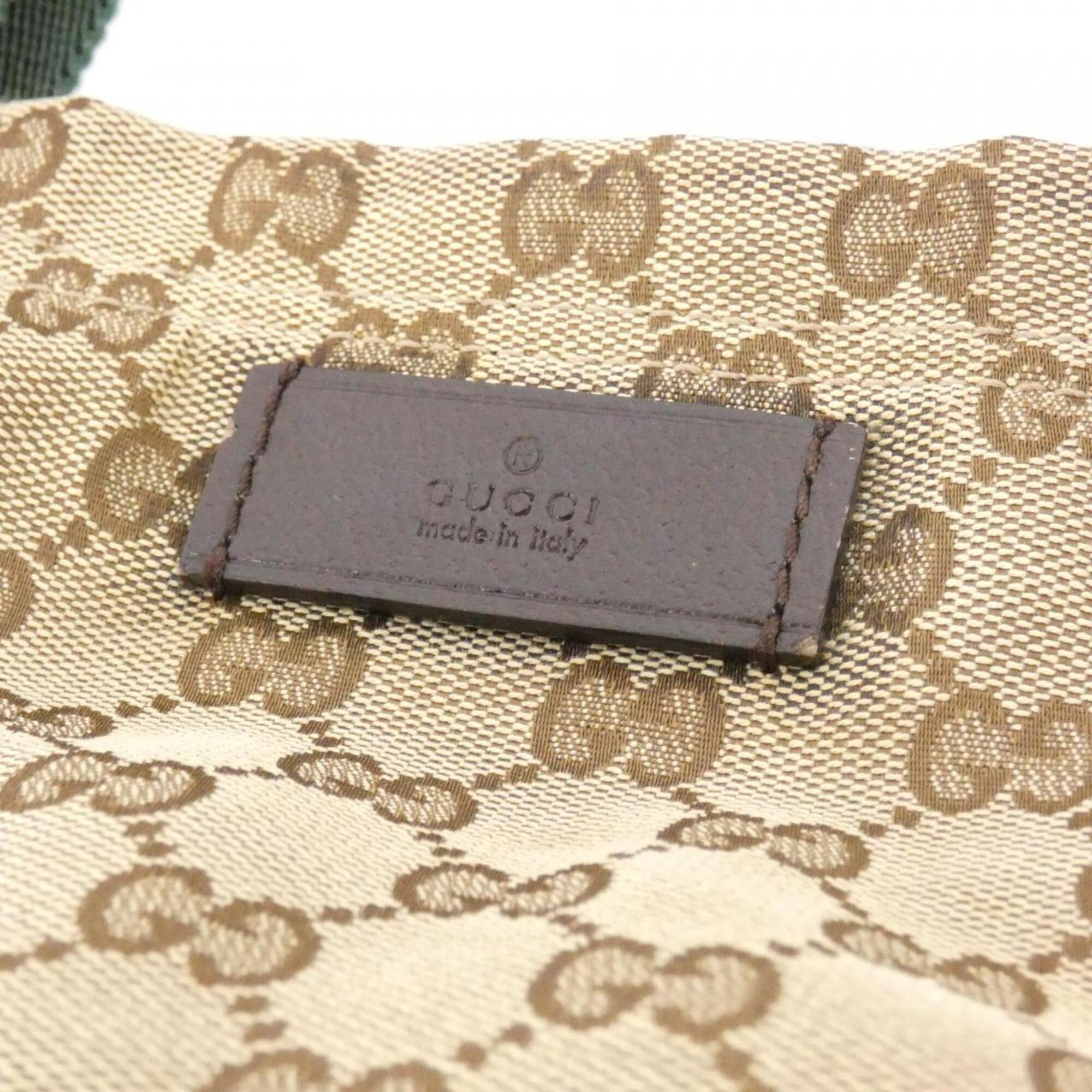 Gucci Beige Brown Gg Canvas Handbag (Pre-Owned)