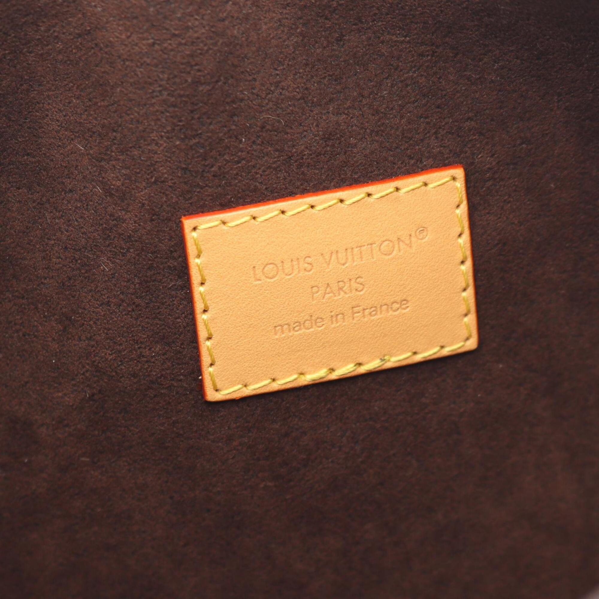 Louis Vuitton Brown Monogram Coated Canvas Leather Handbag Pochette (Pre-Owned)