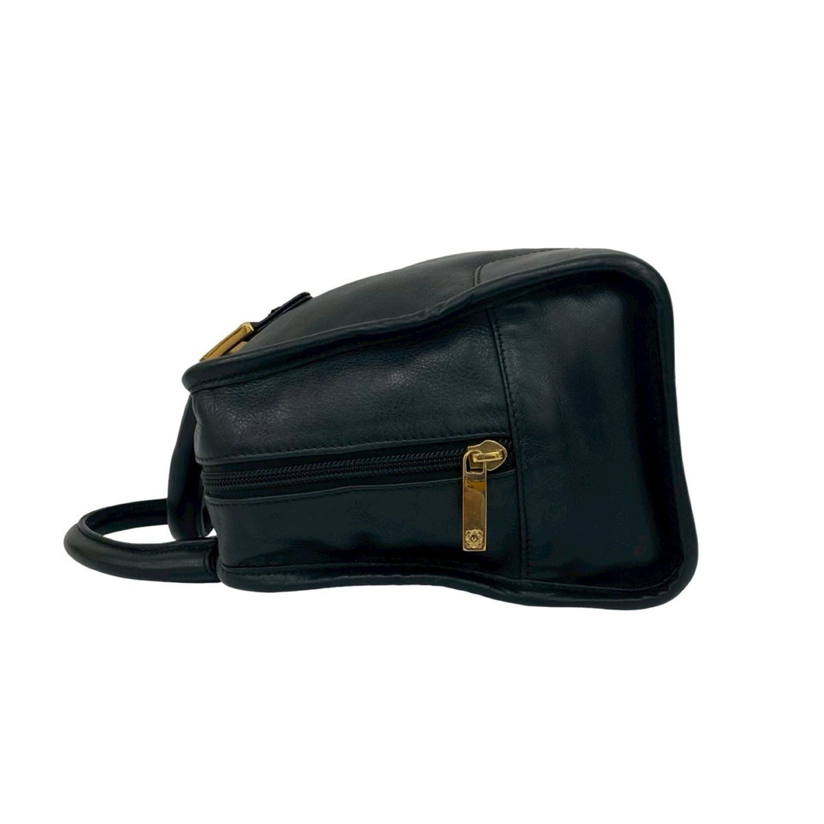 Loewe Black Leather Boston Bag Handbag Tote Bag (Pre-Owned)