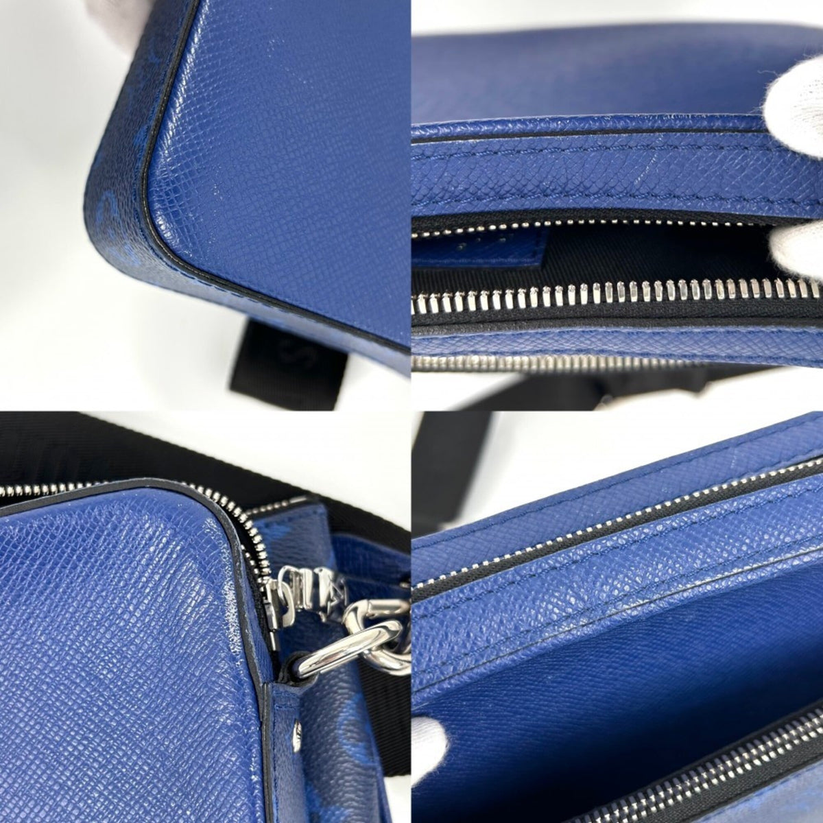 Louis Vuitton Taigarama Blue Cobalt Taigarama Shoulder Bag (Pre-Owned)