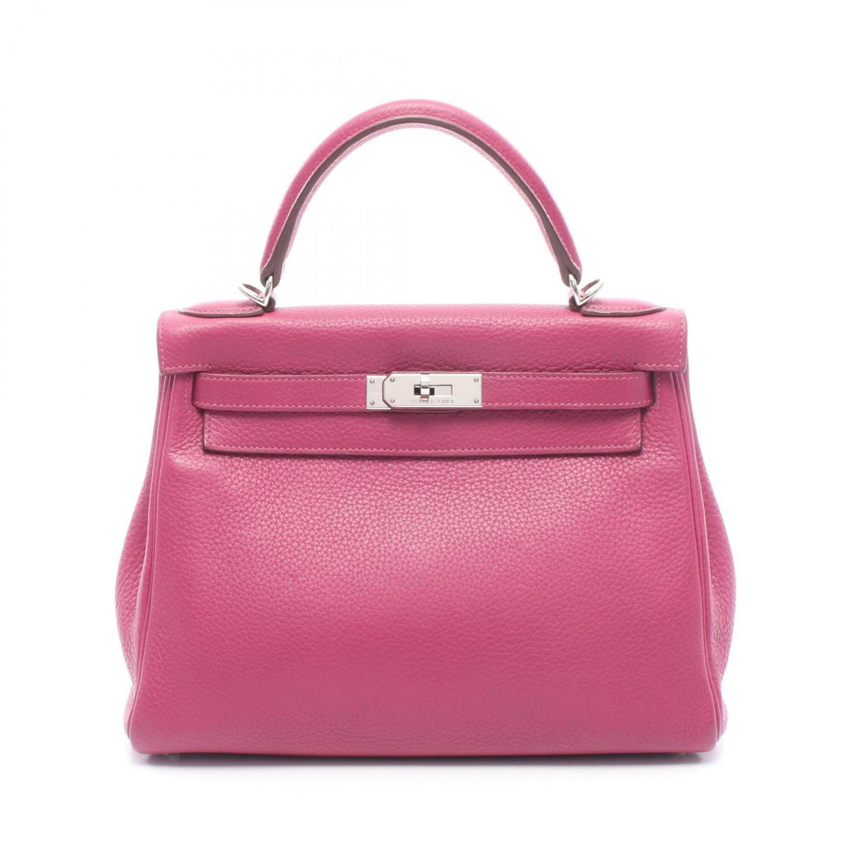 Hermes Purple Taurillon Clemence Leather Handbag (Pre-Owned)