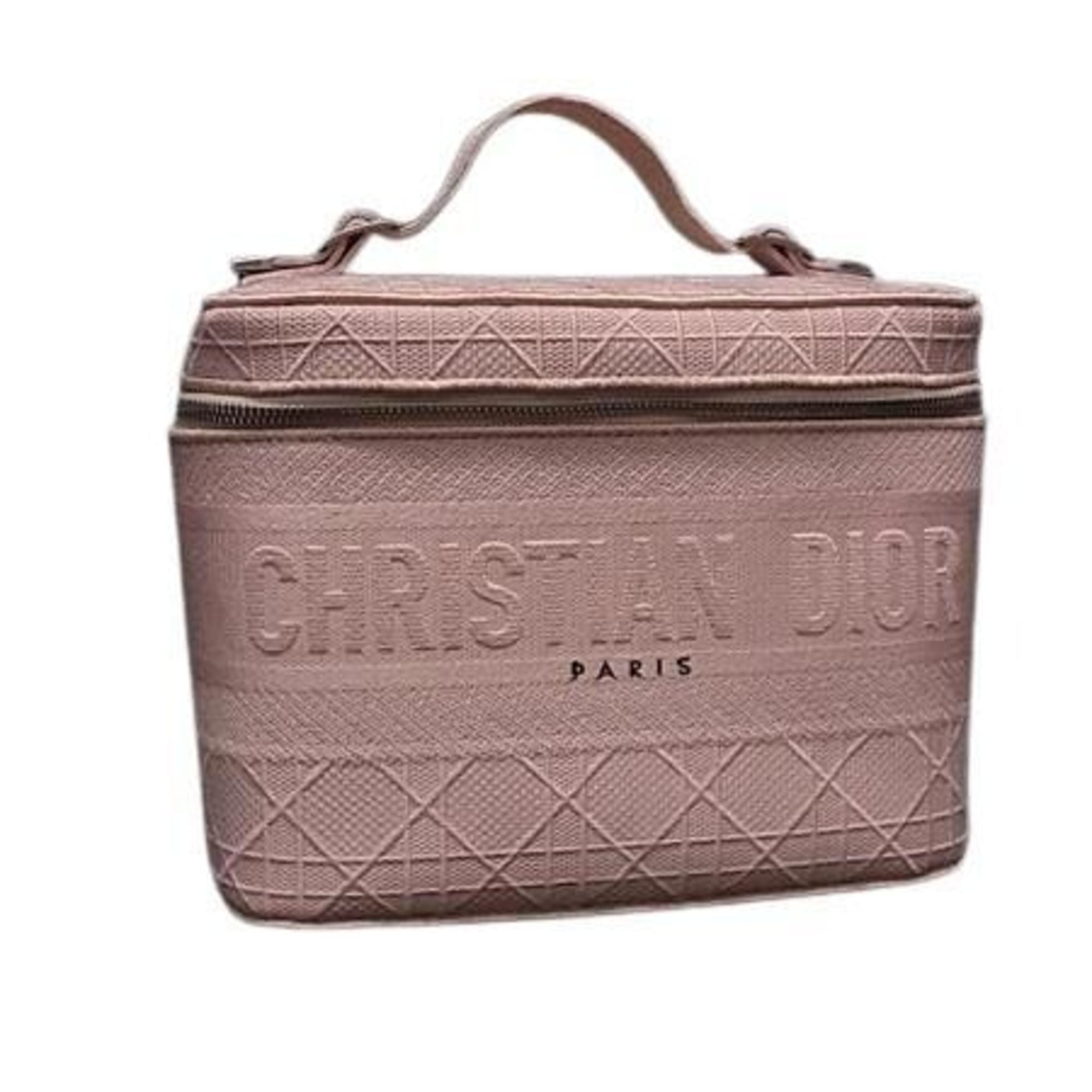 Christian Dior Pink Canvas Shoulder Bag Tote Bag Vanity Bag (Pre-Owned)