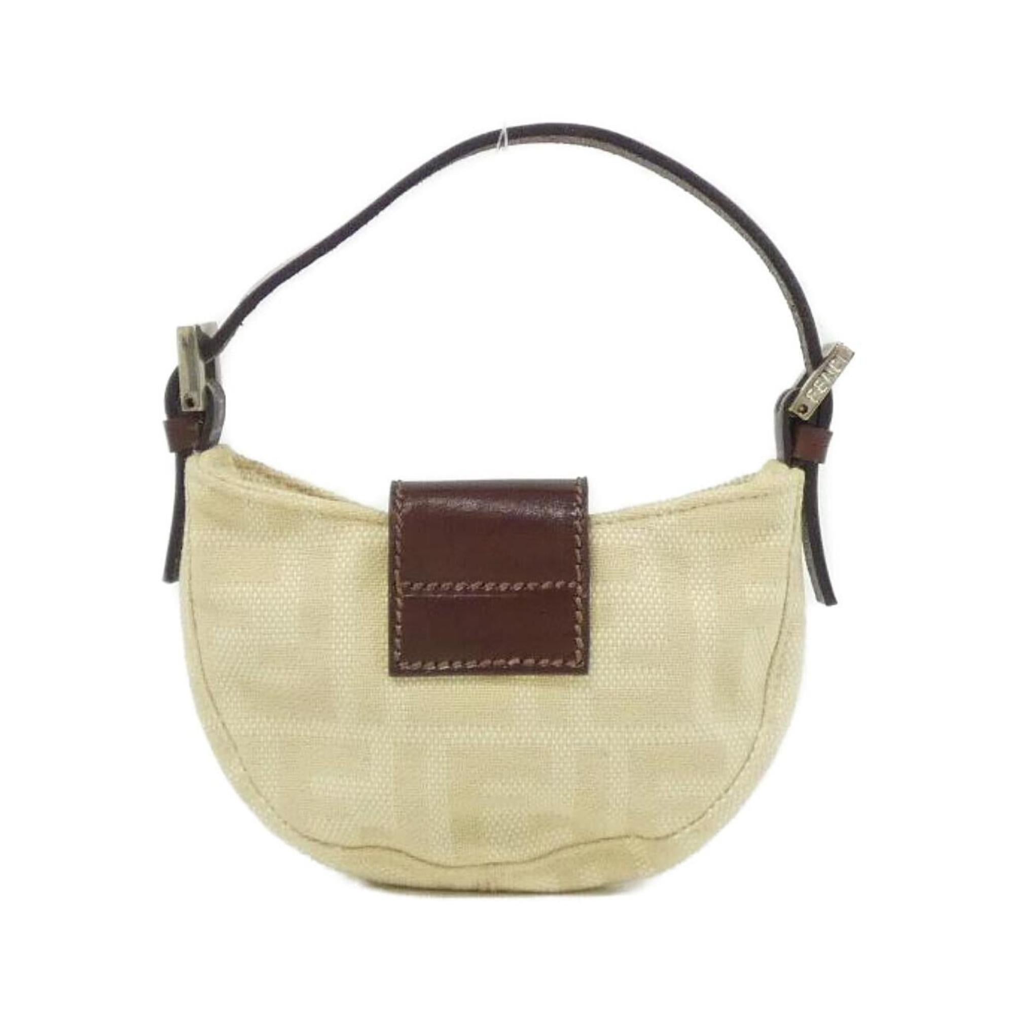 Fendi Ivory Canvas Handbag (Pre-Owned)