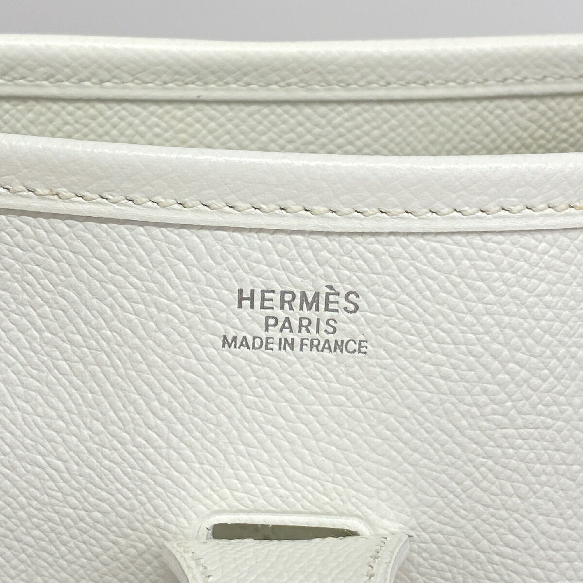 Hermes White Epsom Leather Leather Shoulder Bag (Pre-Owned)