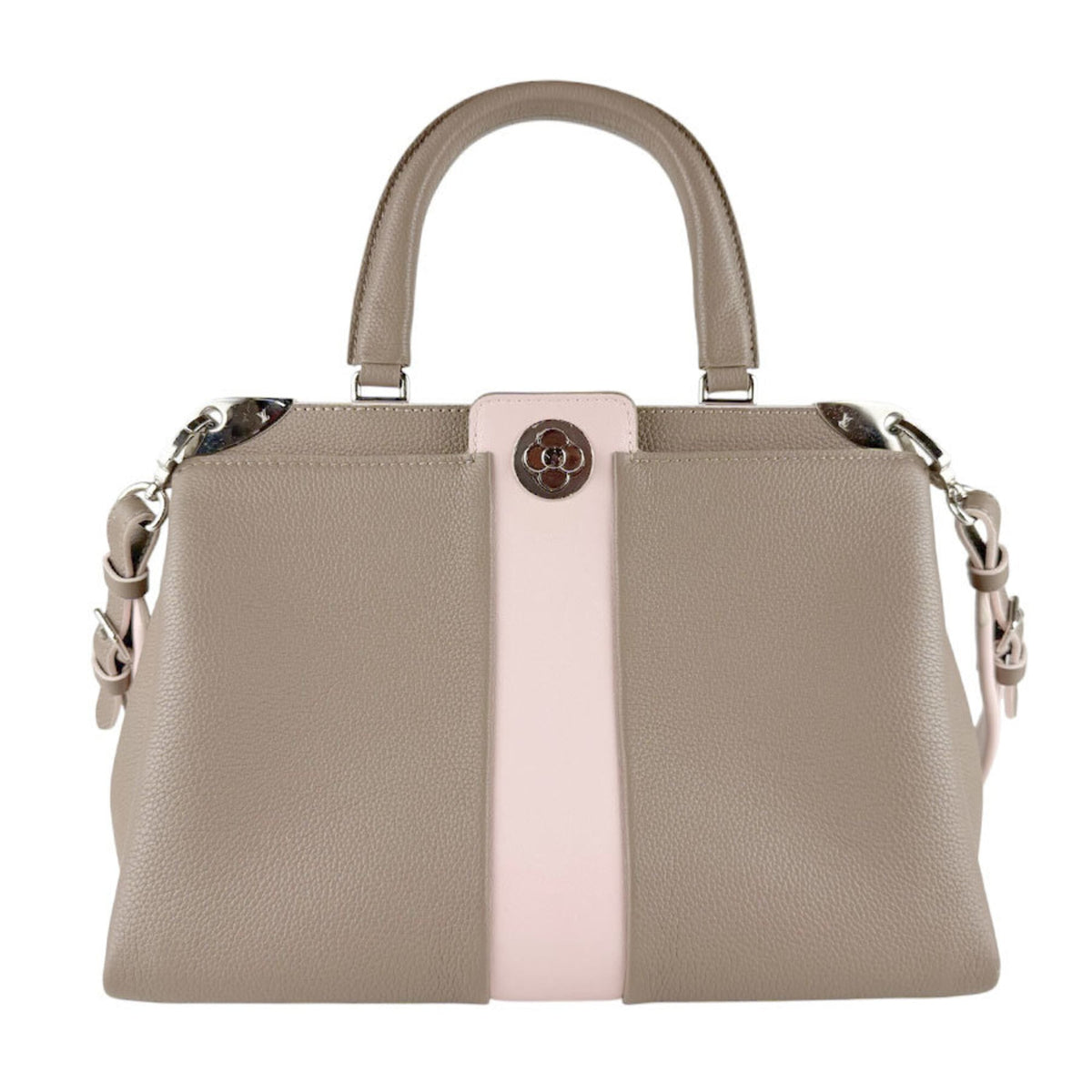 Louis Vuitton Grayish Pink Leather Handbag Shoulder Bag (Pre-Owned)