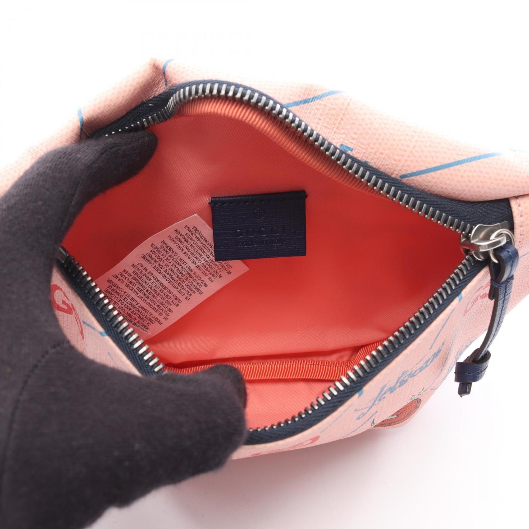 Gucci Multi-Color Pink Coated Canvas Fanny Pack (Pre-Owned)