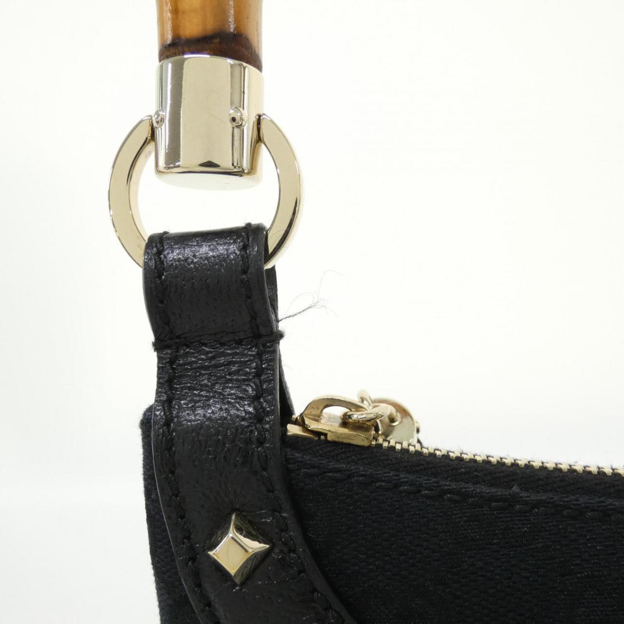 Gucci Gg Canvas Black Gg Canvas Shoulder Bag (Pre-Owned)