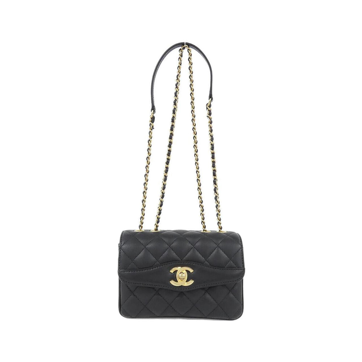 Chanel Black Leather Shoulder Bag (Pre-Owned)