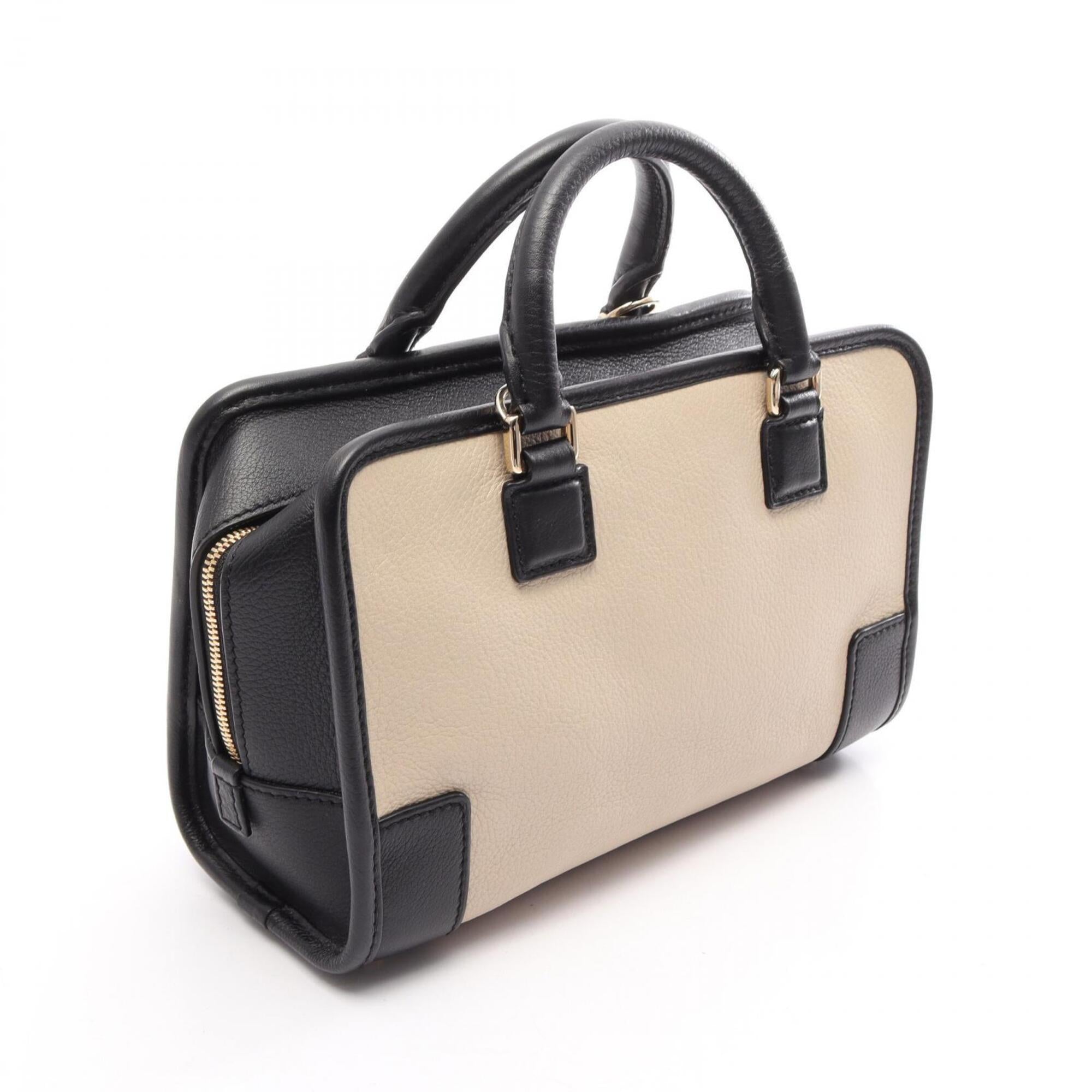 Loewe Beige Black Leather Handbag (Pre-Owned)