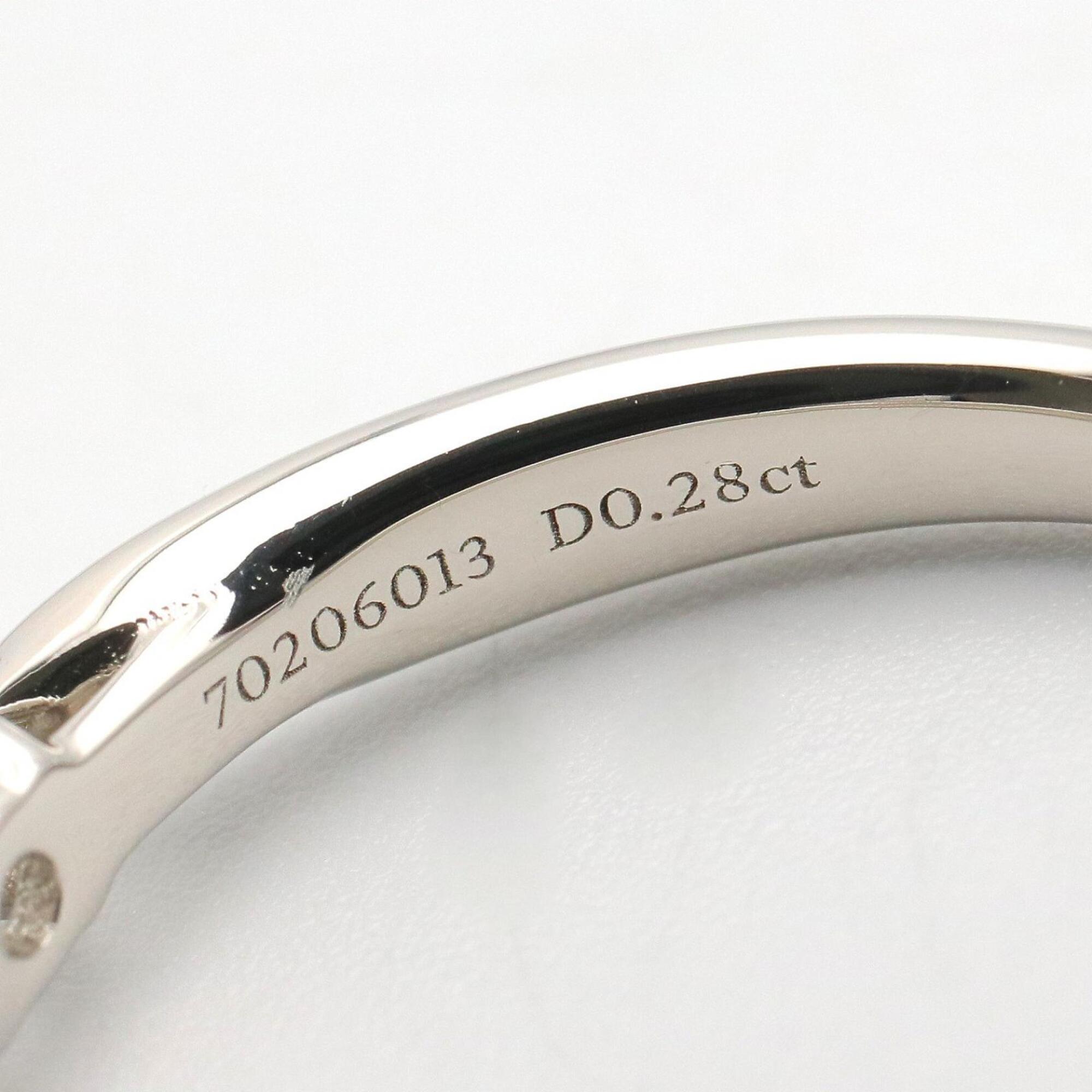 Tiffany Silver Clear Platinum 950 Band Ring (Pre-Owned)