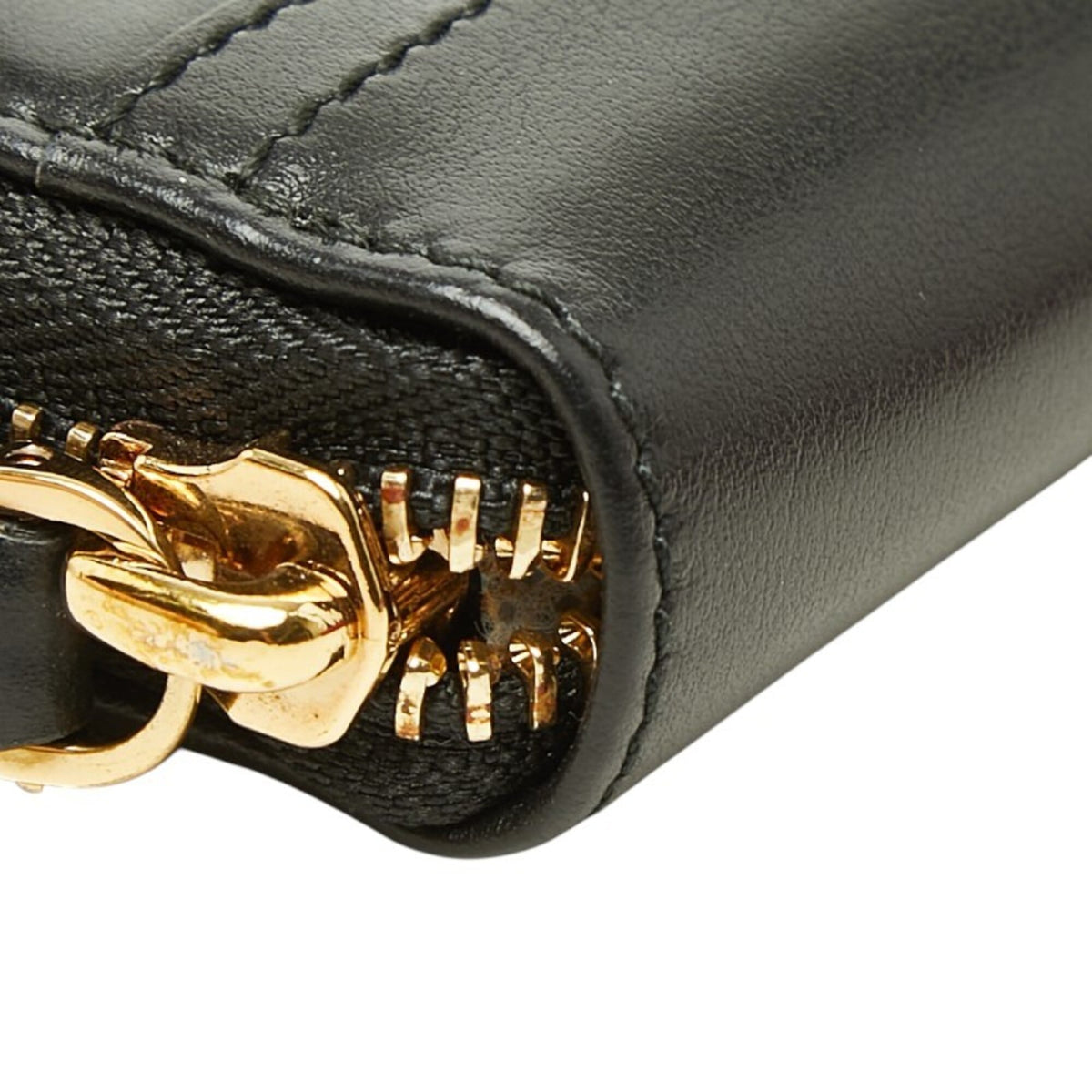 Salvatore Ferragamo Black Leather Long Wallet (Bi-Fold) (Pre-Owned)