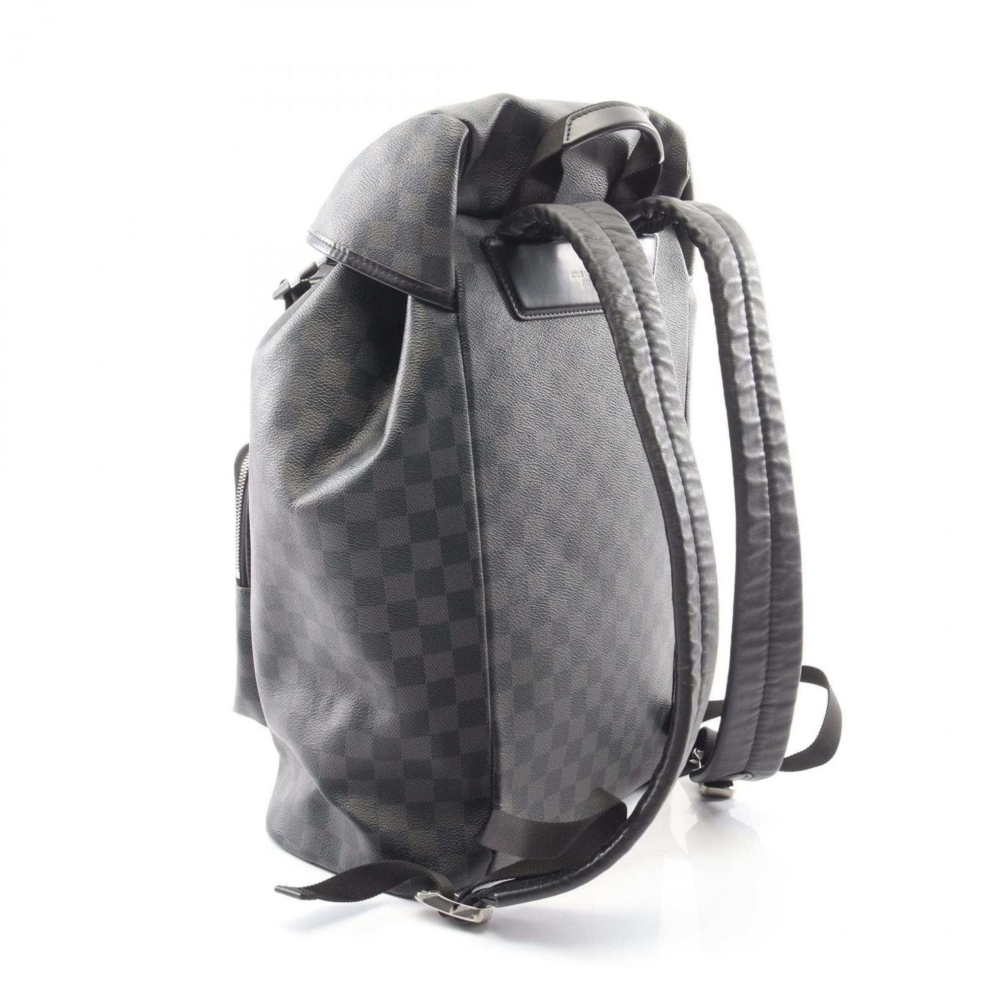 Louis Vuitton Black Damier Graphite Coated Canvas Leather Backpack (Pre-Owned)