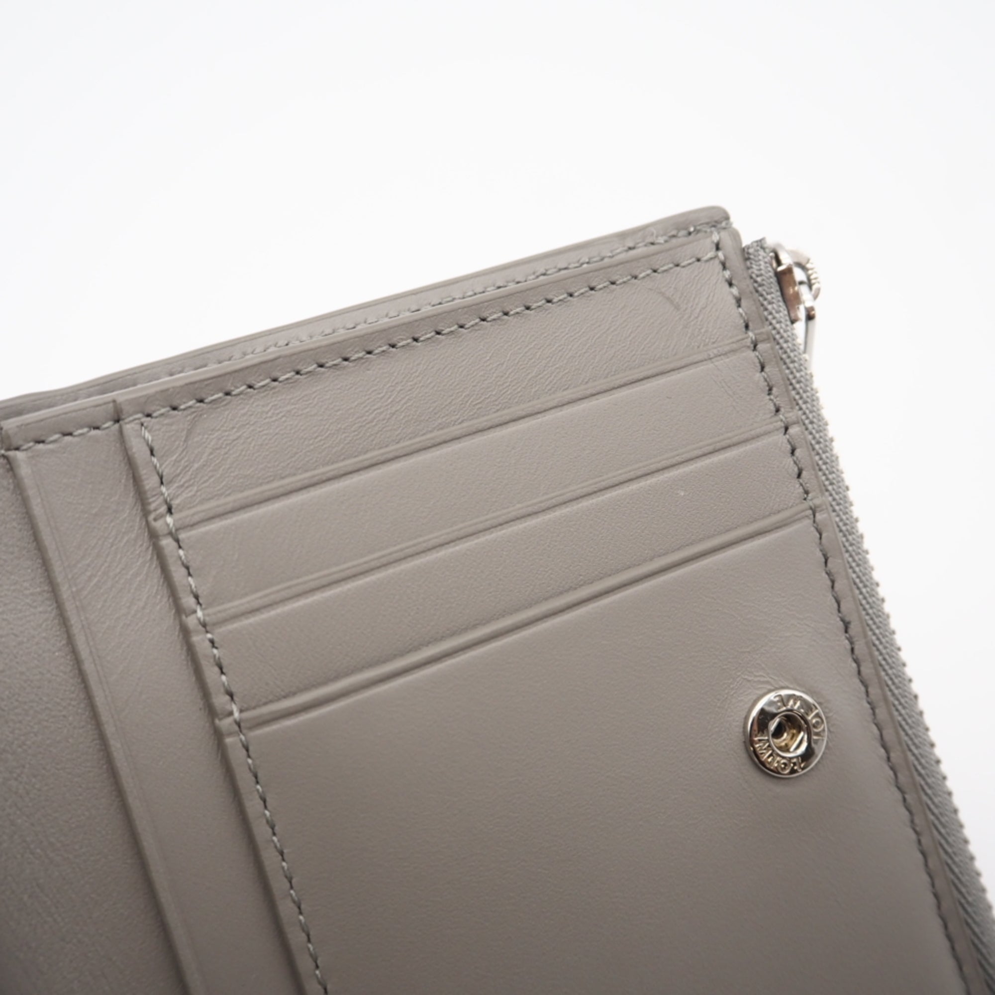 Loewe Gray Leather Wallet (Bi-Fold) (Pre-Owned)