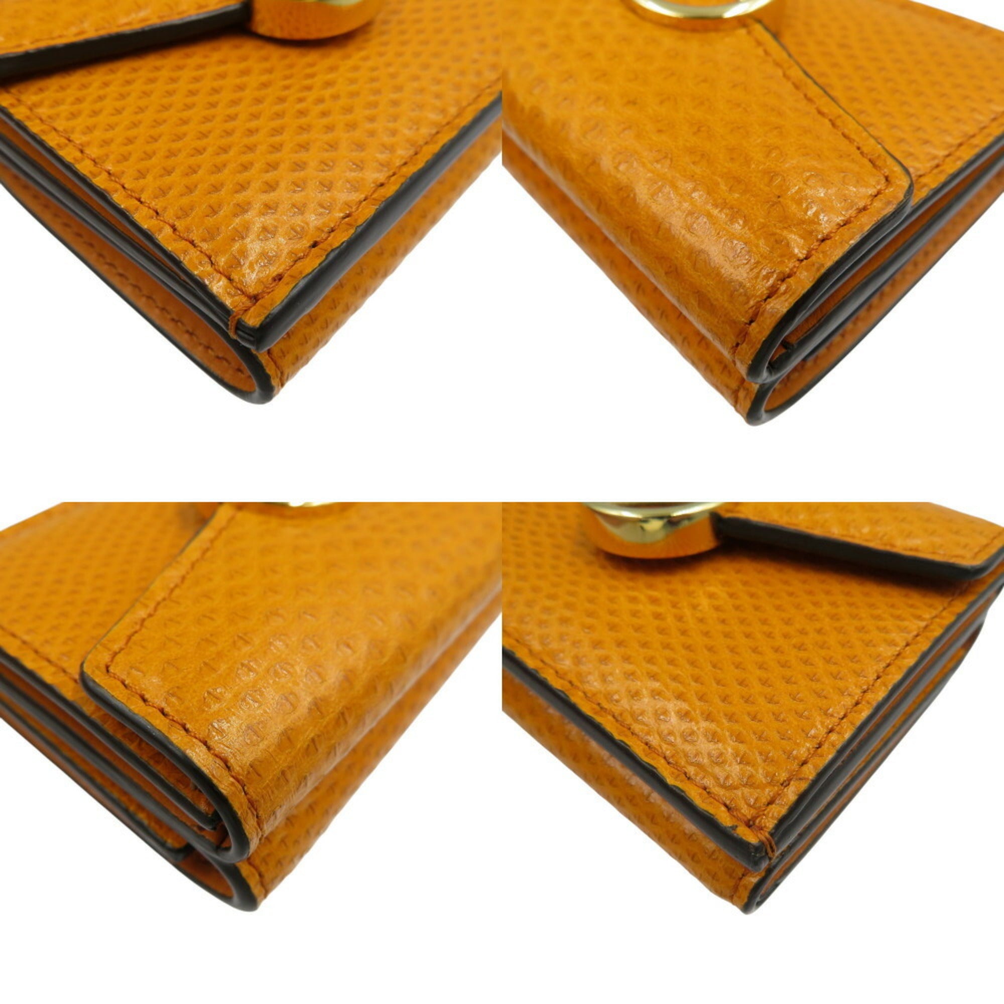 Fendi Yellow Leather Wallet (Tri-Fold) (Pre-Owned)